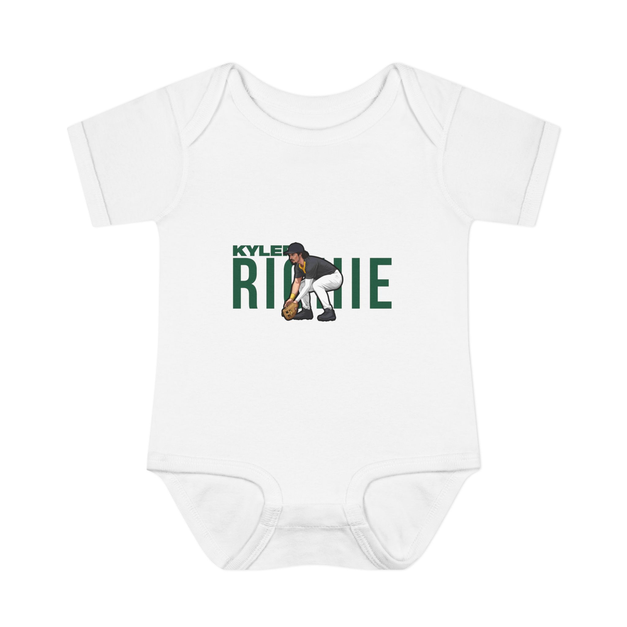Baby Onesie — character_player_name in White