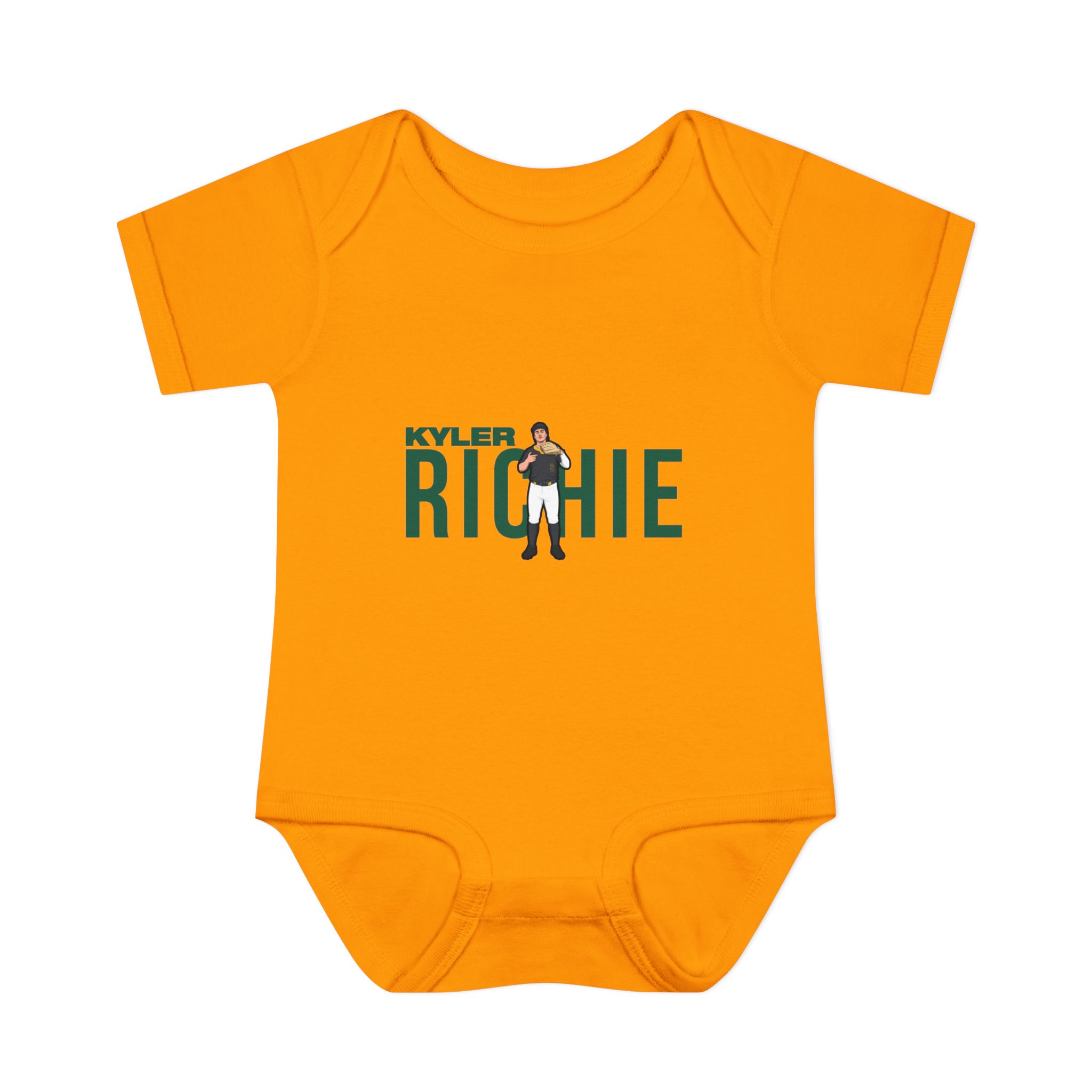 Baby Onesie — character_player_name in Gold