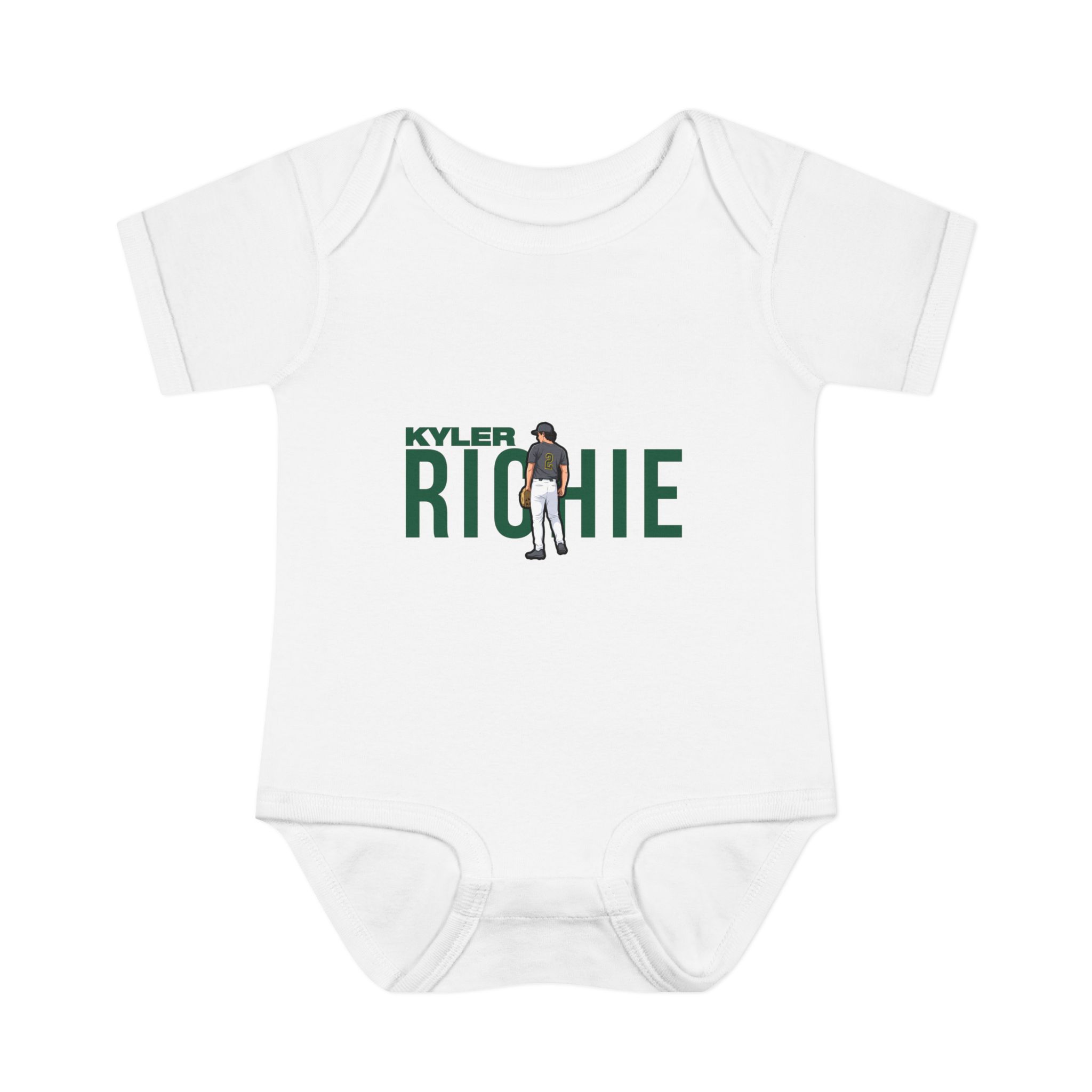 Baby Onesie — character_player_name in White