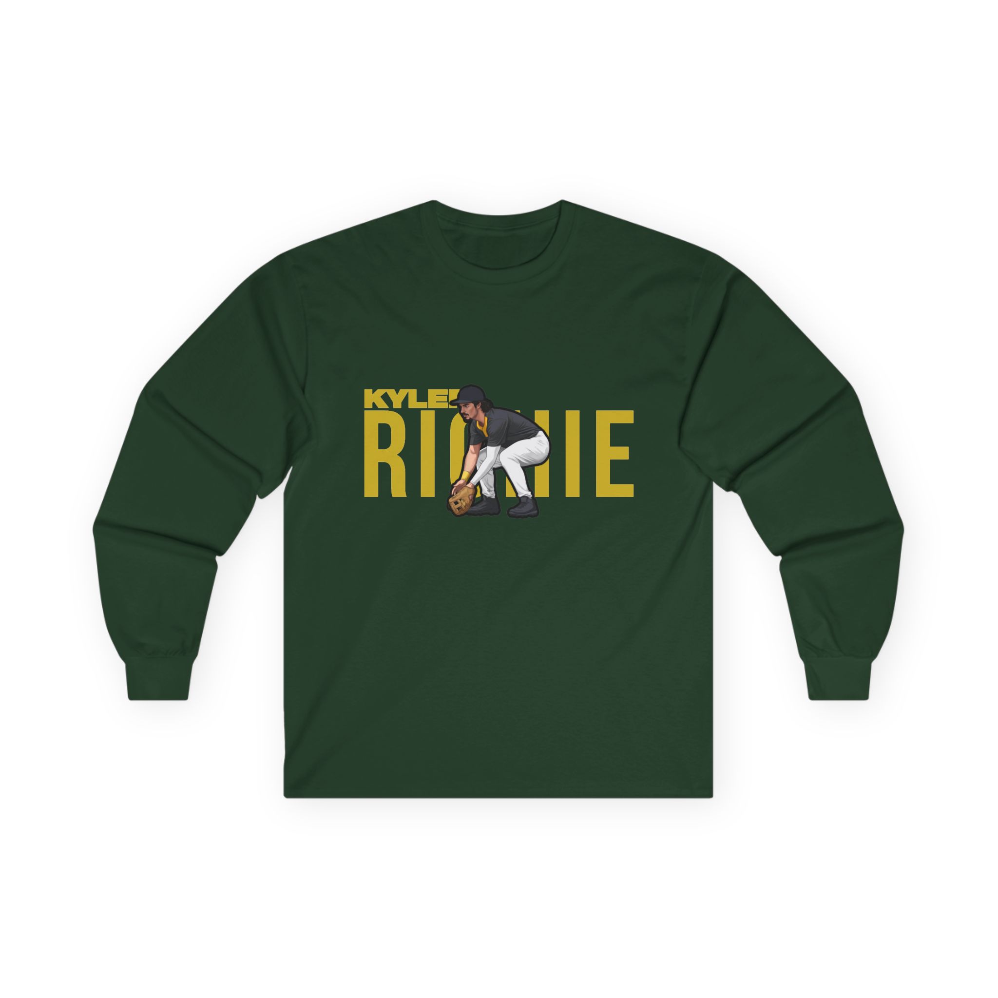 Long Sleeve Tee — character_player_name in Green