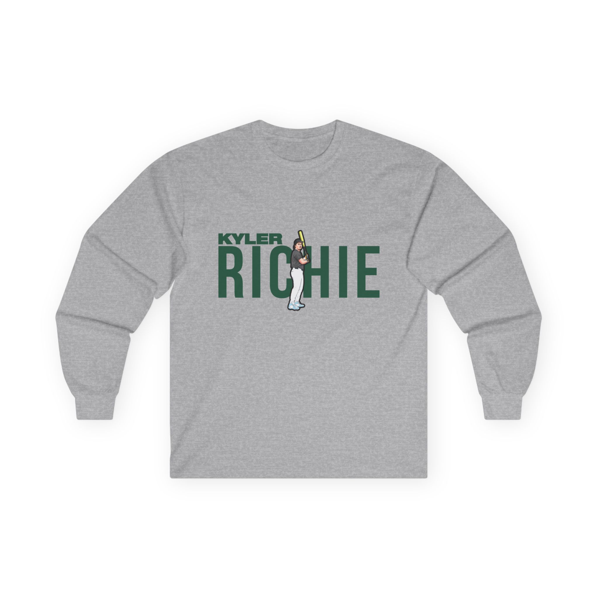 Long Sleeve Tee — character_player_name in Grey