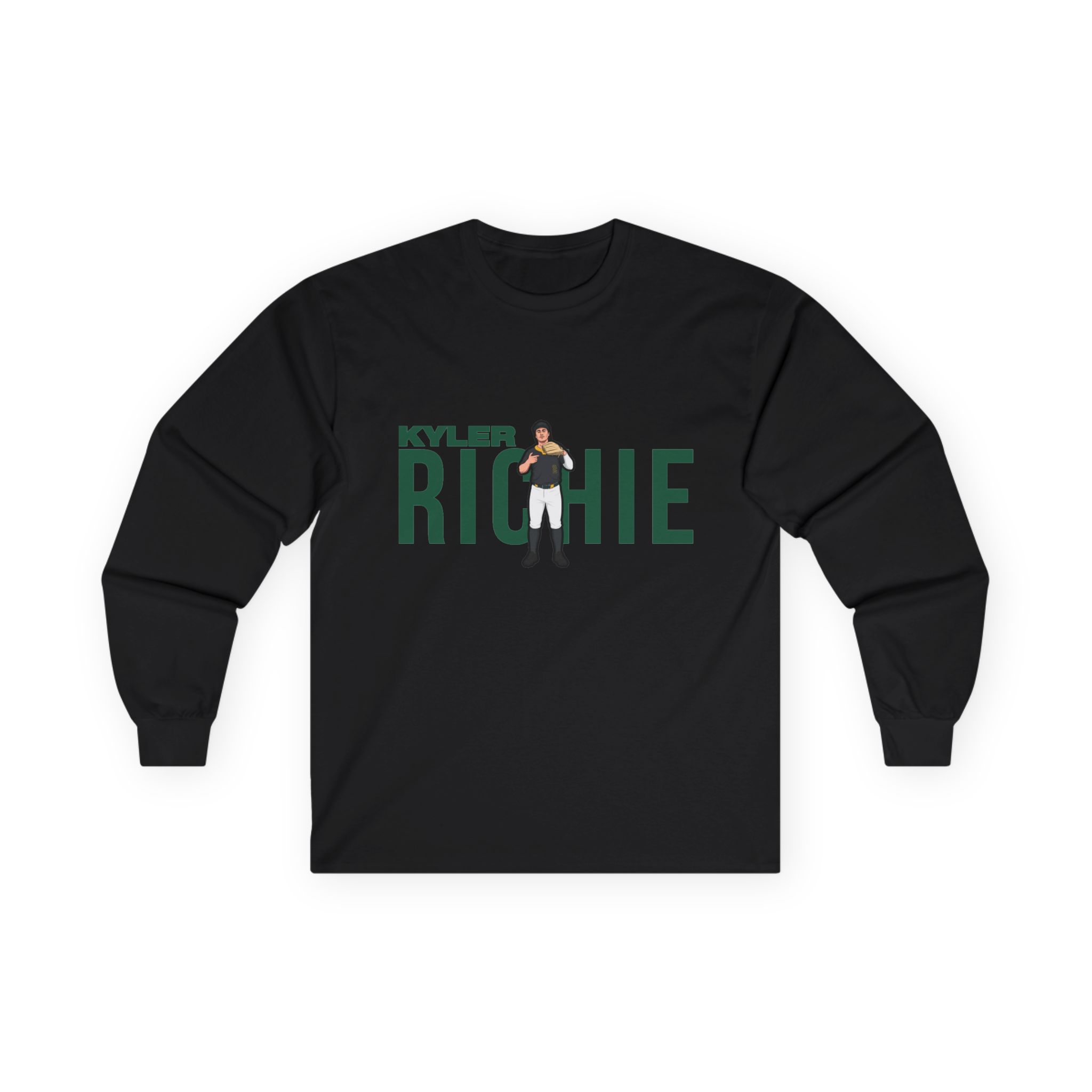 Long Sleeve Tee — character_player_name in Black