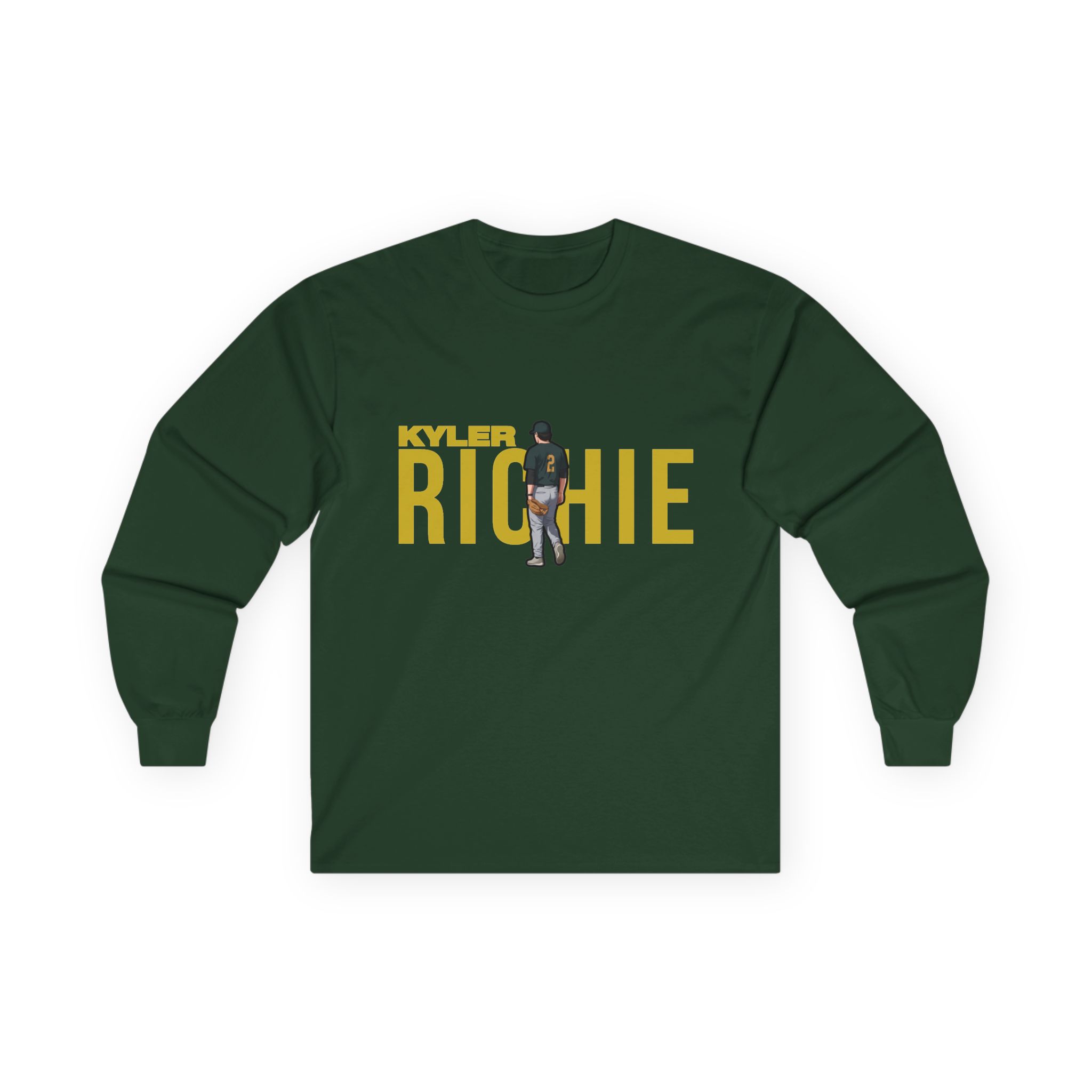 Long Sleeve Tee — character_player_name in Green