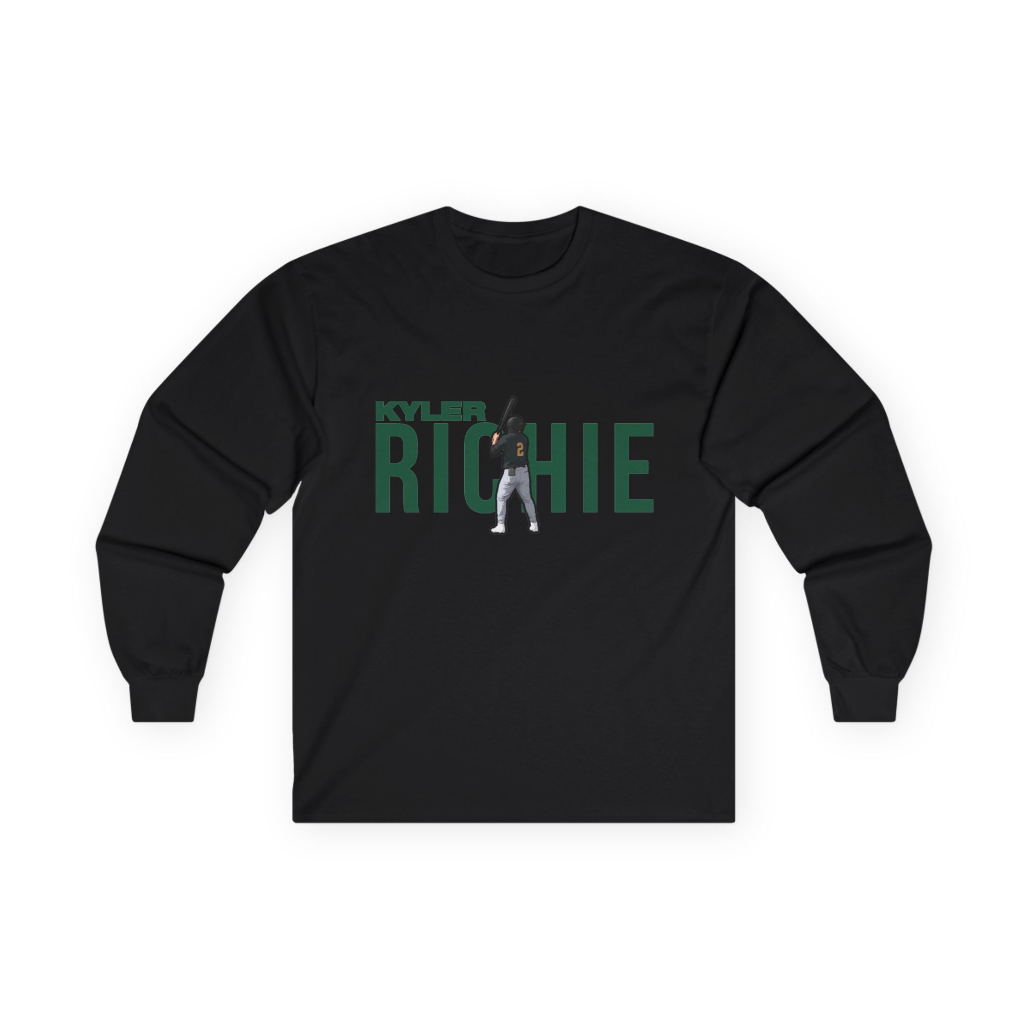 Long Sleeve Tee — character_player_name in Black