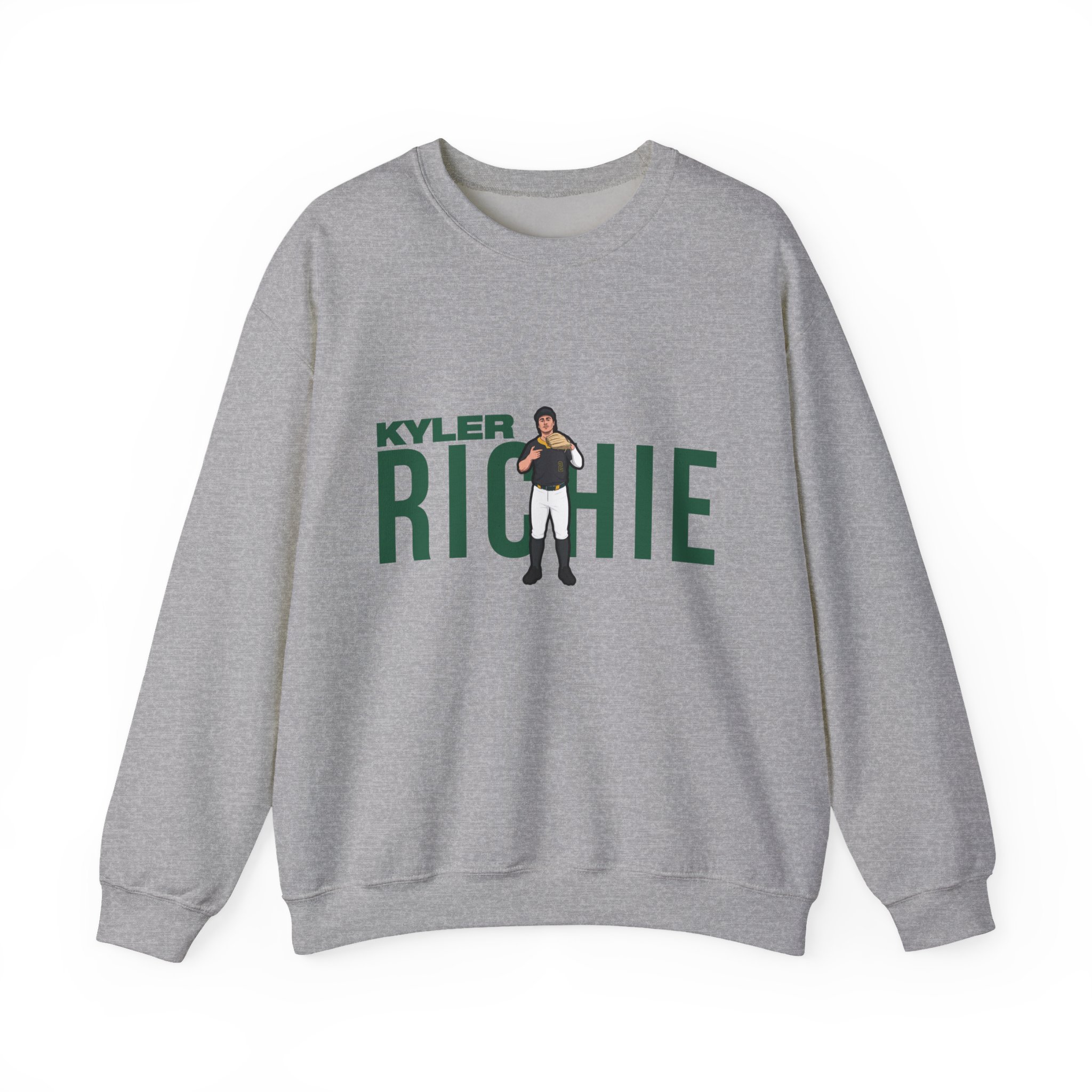 Crewneck Sweatshirt — character_player_name in Grey