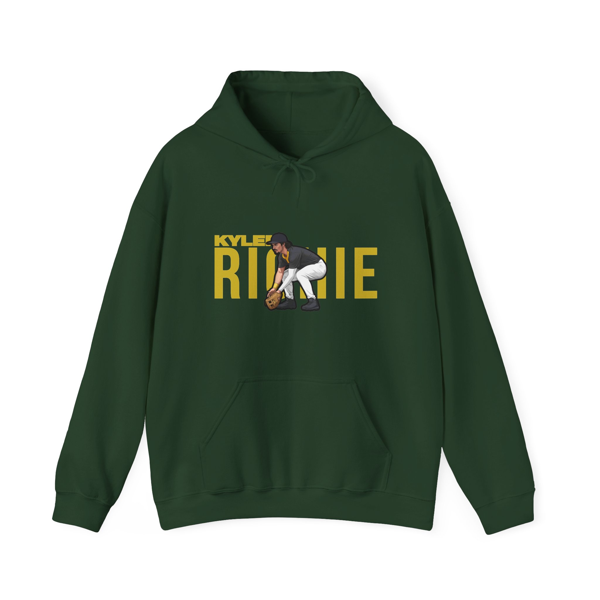 Hoodie — character_player_name in Green