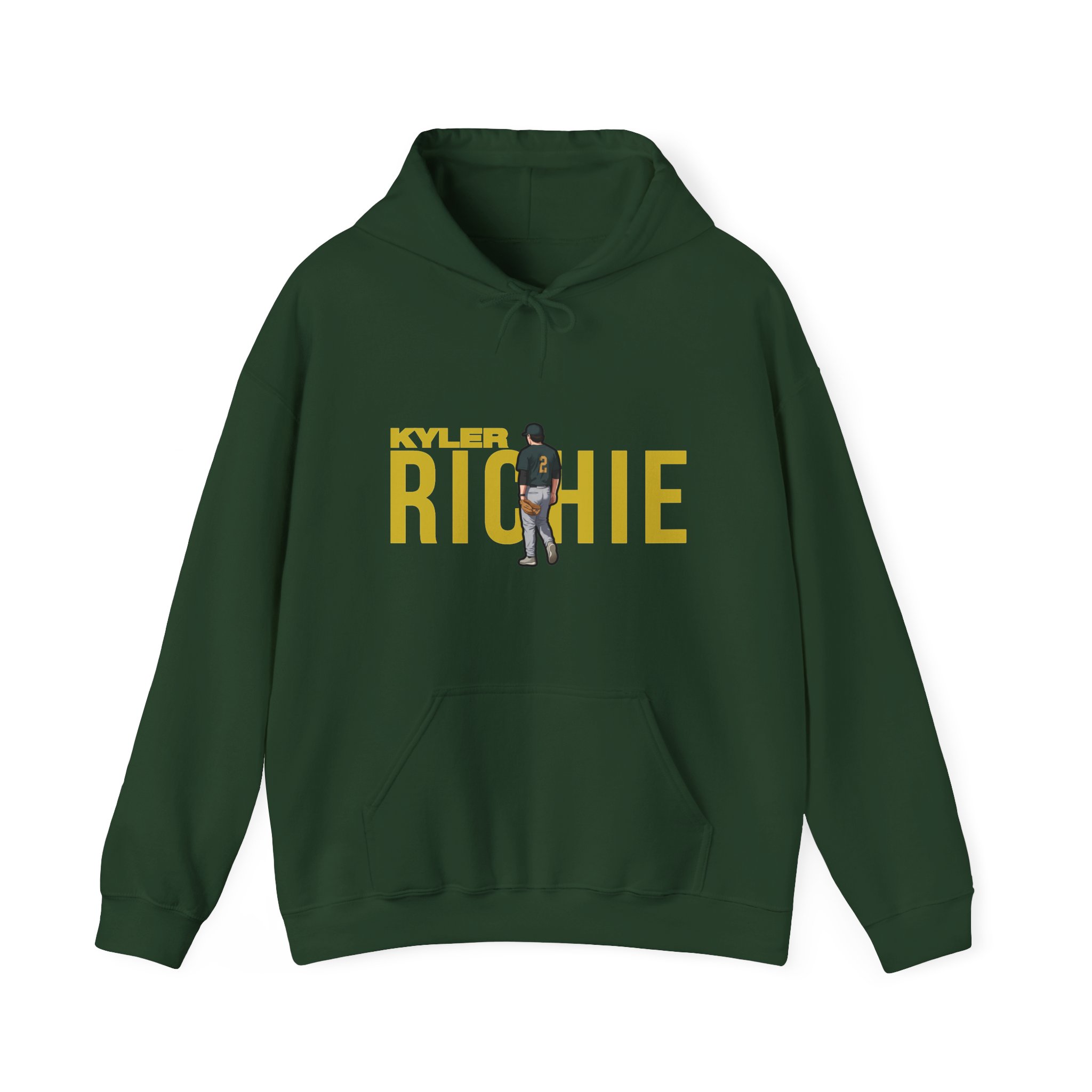 Hoodie — character_player_name in Green