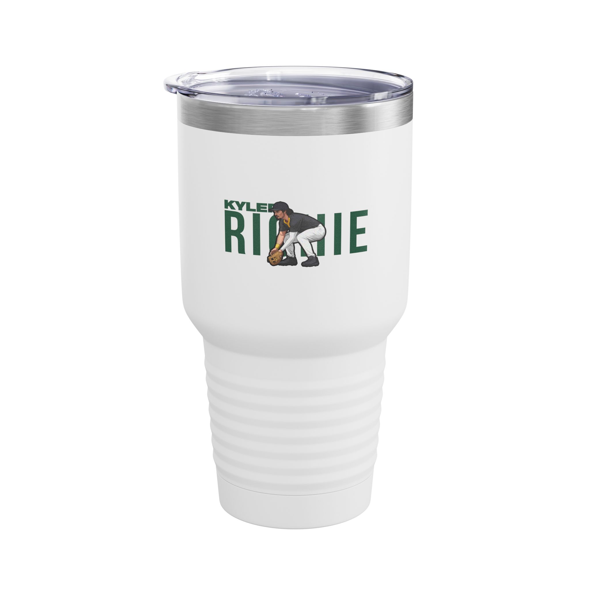 30oz Tumbler — character_player_name in White