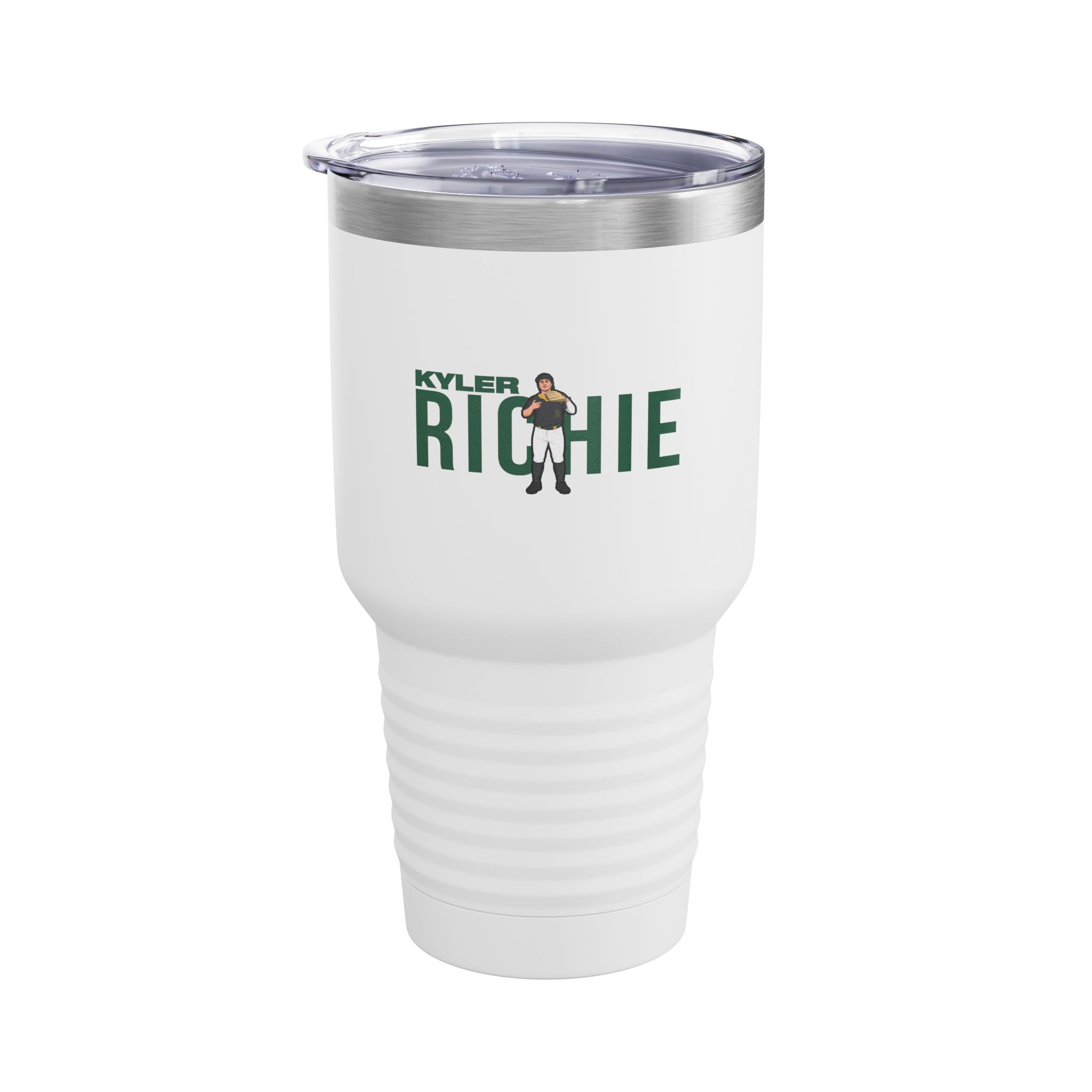 30oz Tumbler — character_player_name in White