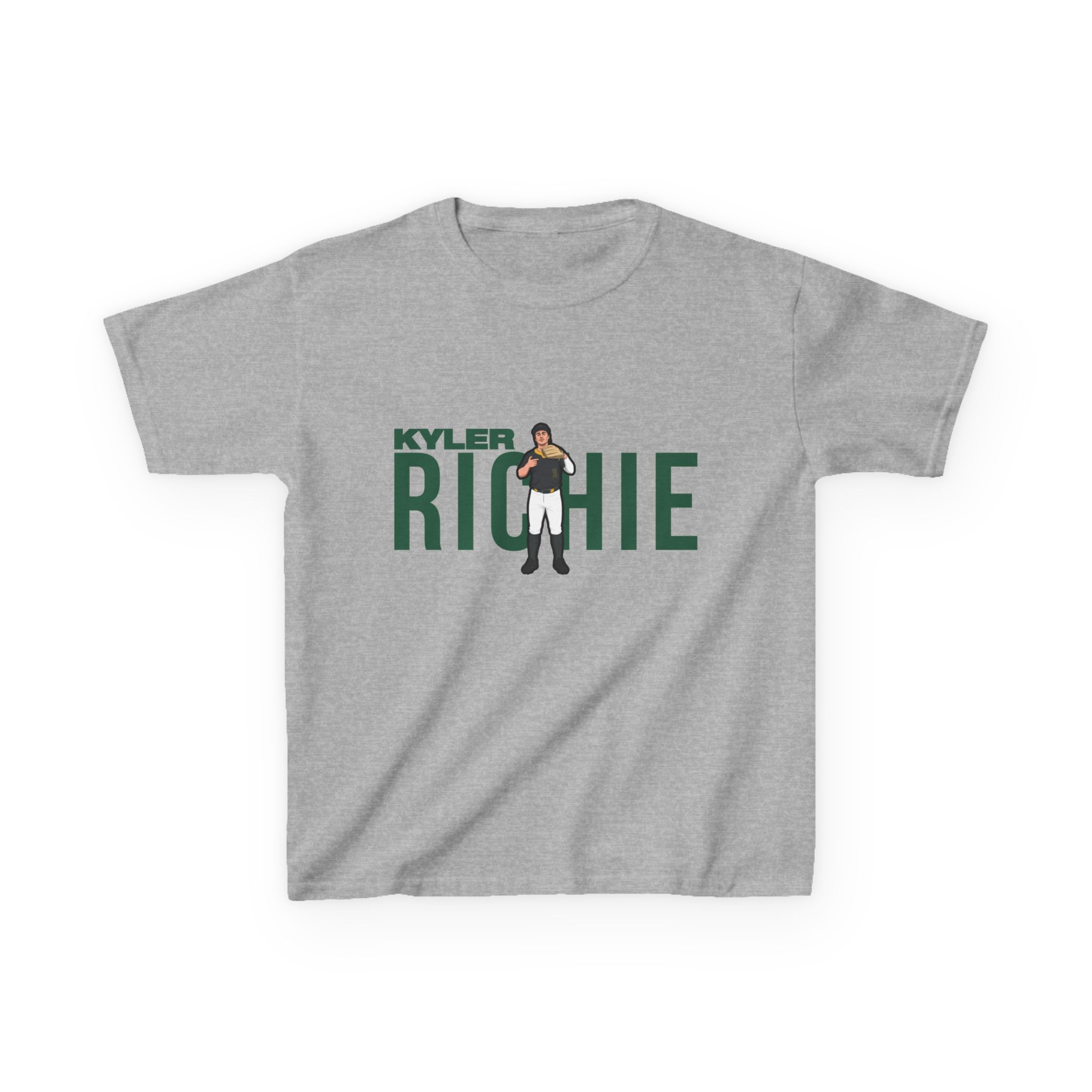 Youth Tee — character_player_name in Grey