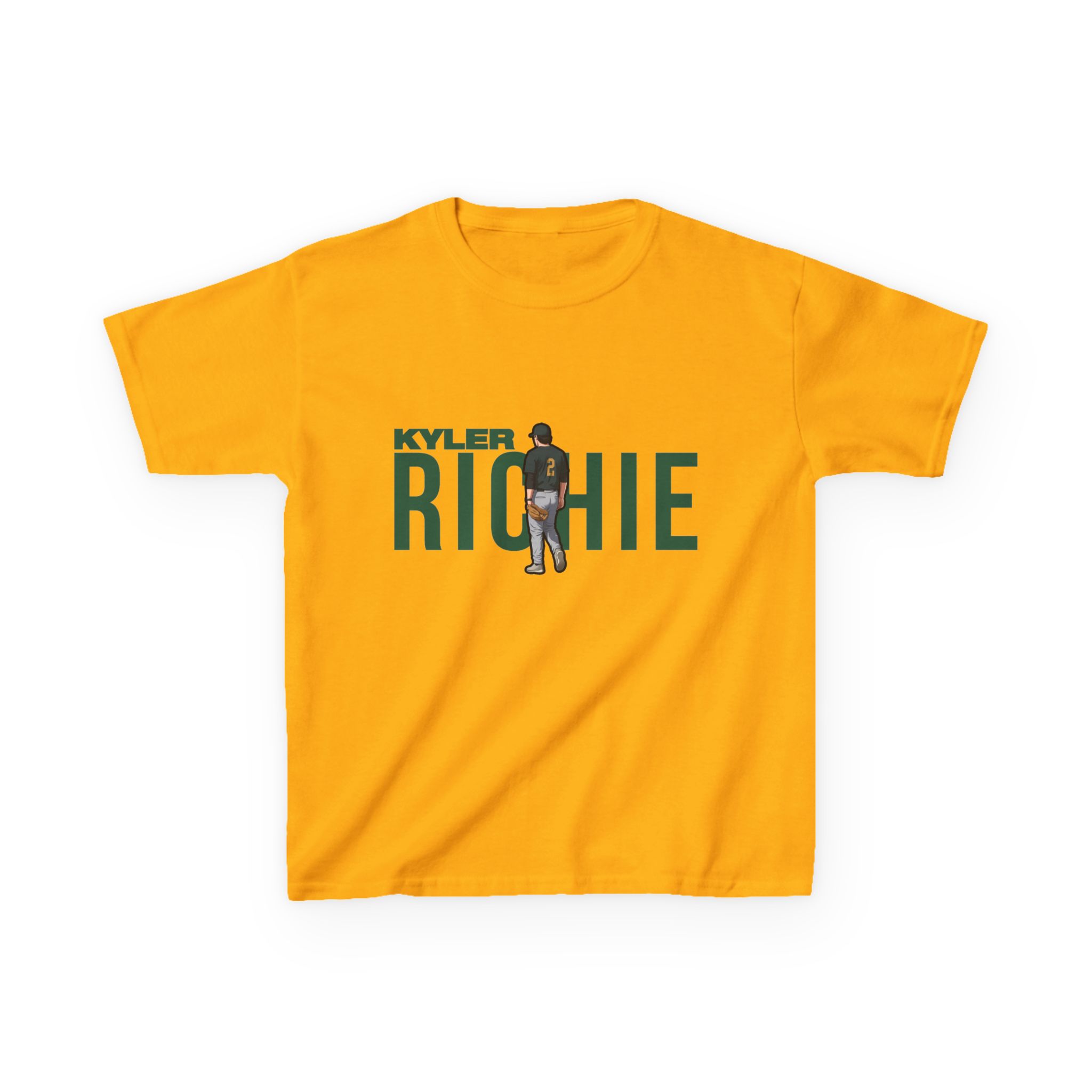 Youth Tee — character_player_name in Gold