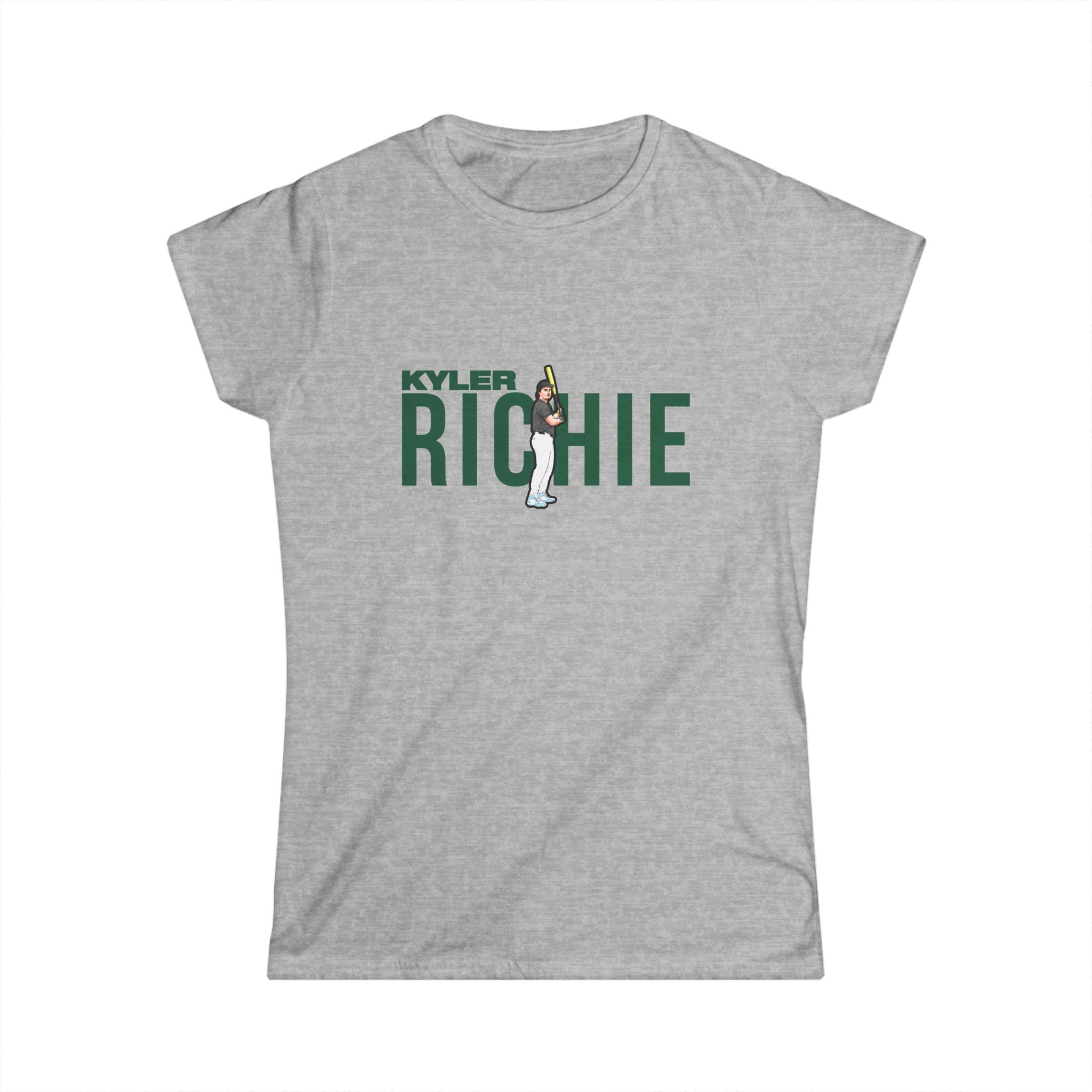 Women's Softstyle Tee — character_player_name in Grey