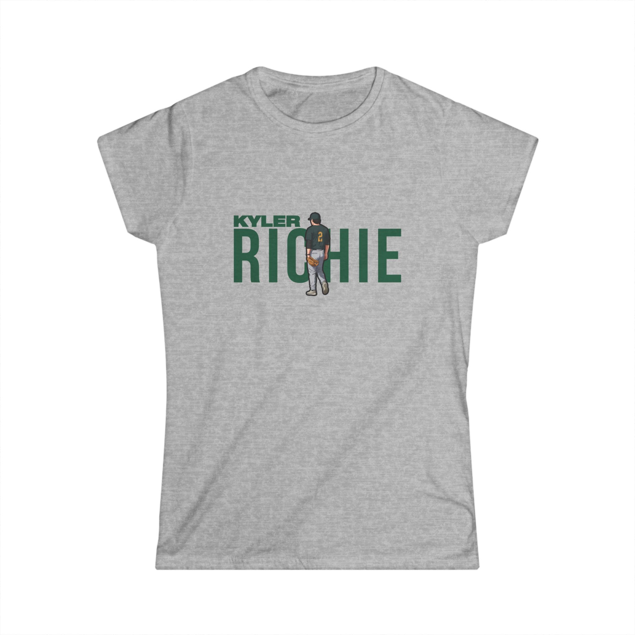 Women's Softstyle Tee — character_player_name in Grey