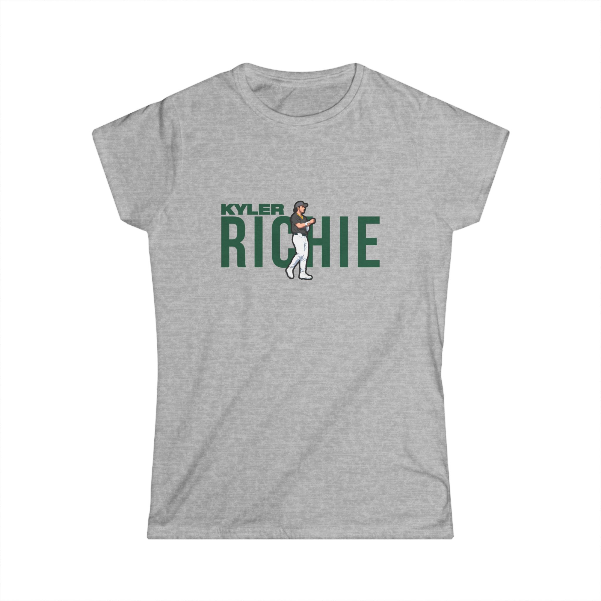 Women's Softstyle Tee — character_player_name in Grey