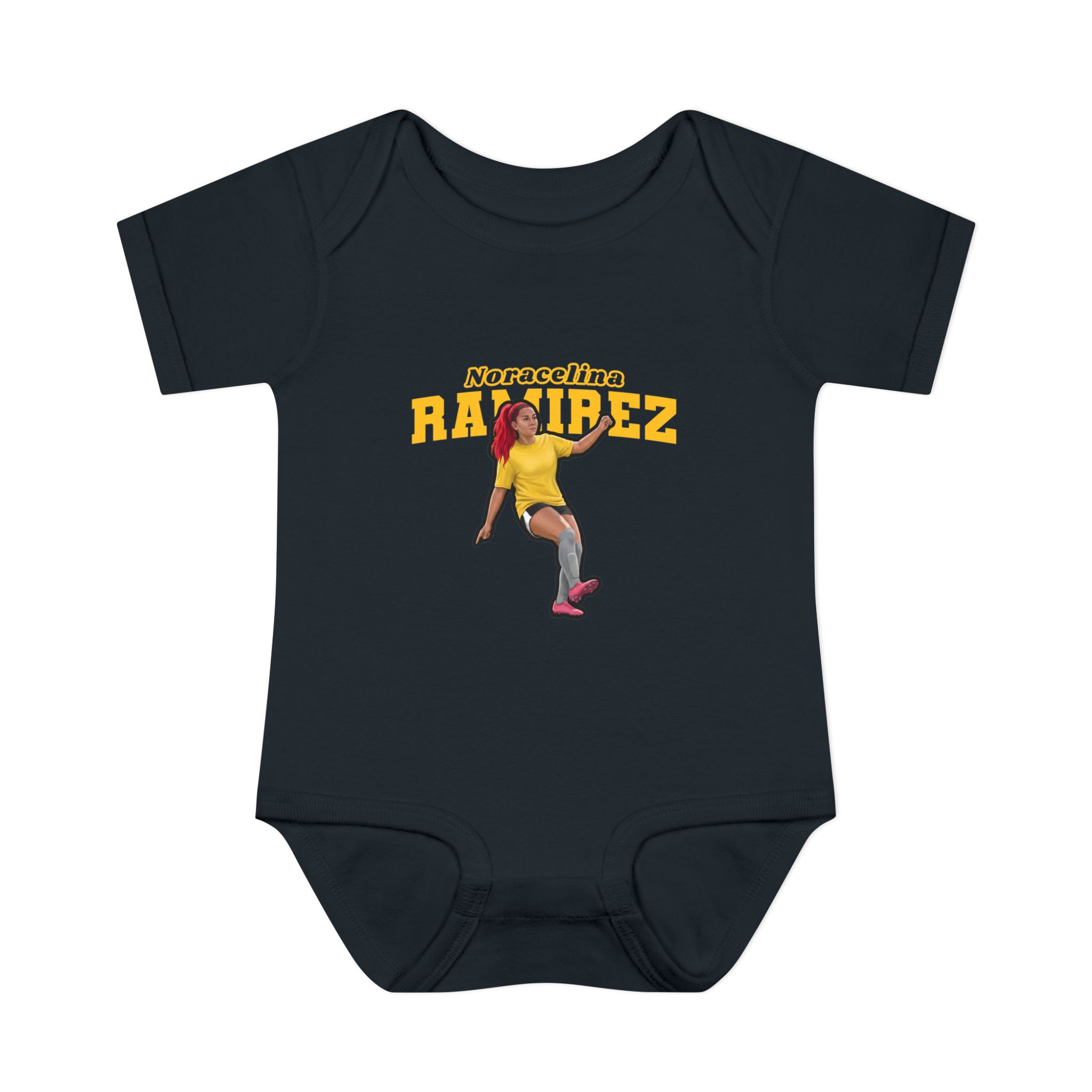 Baby Onesie — character_name_arch in Black