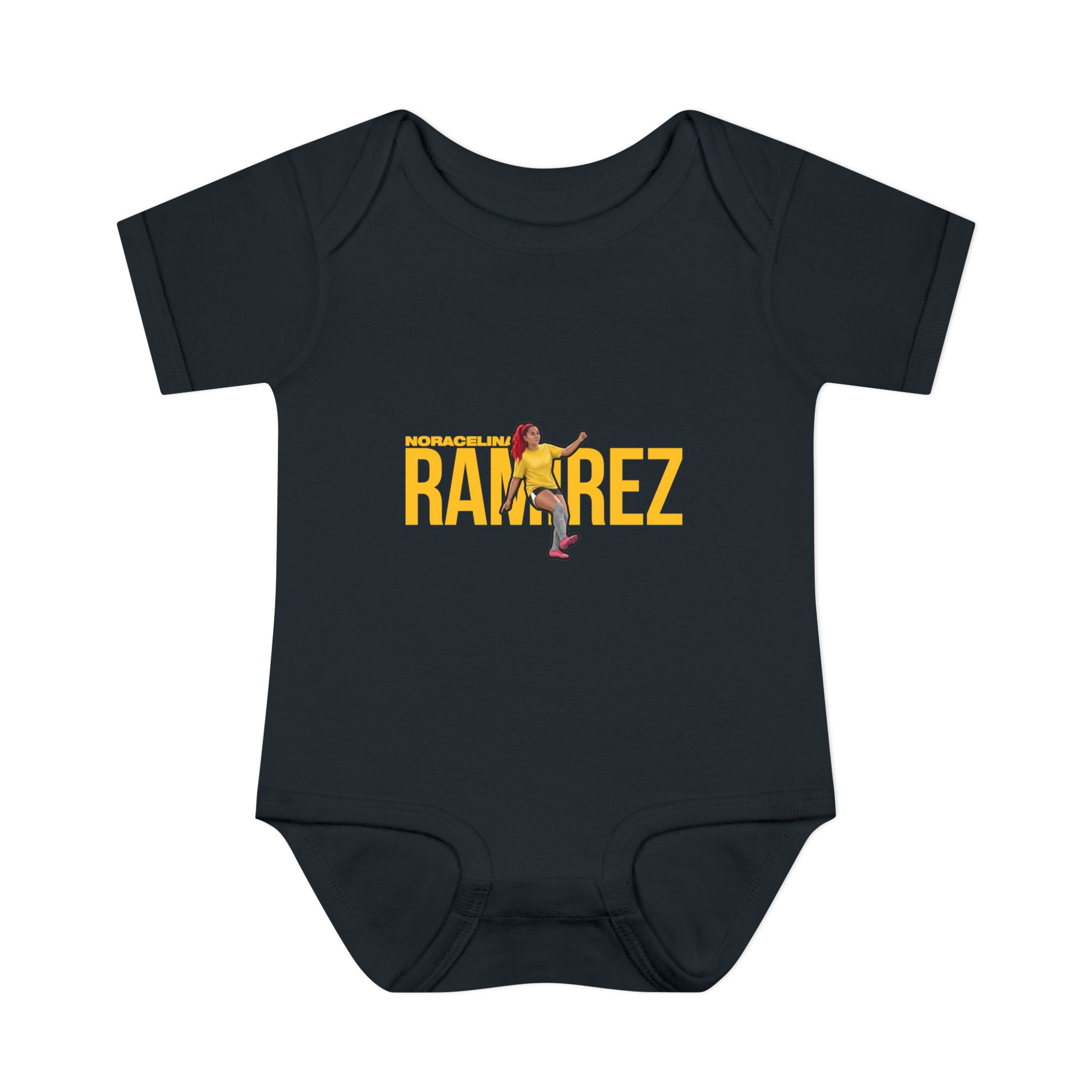 Baby Onesie — character_player_name in Black
