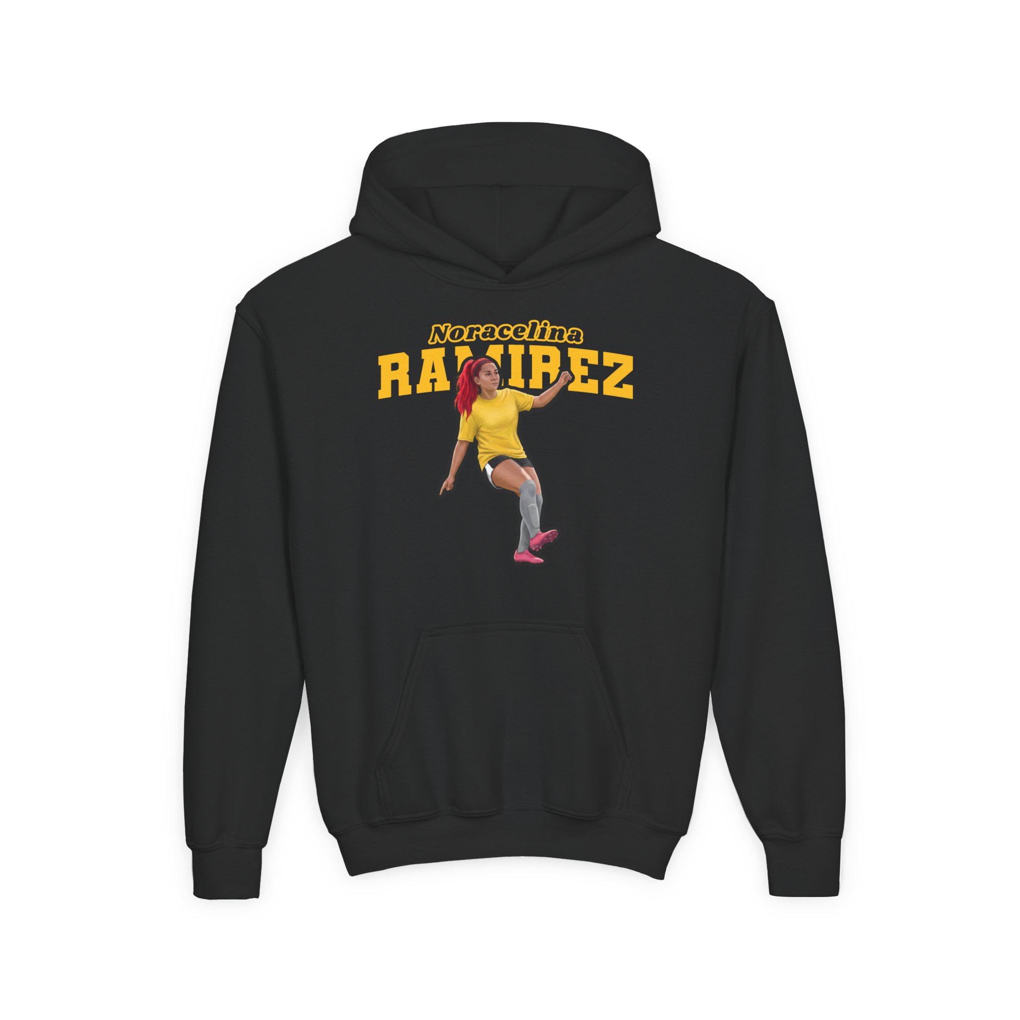 Youth Hoodie — character_name_arch in Black