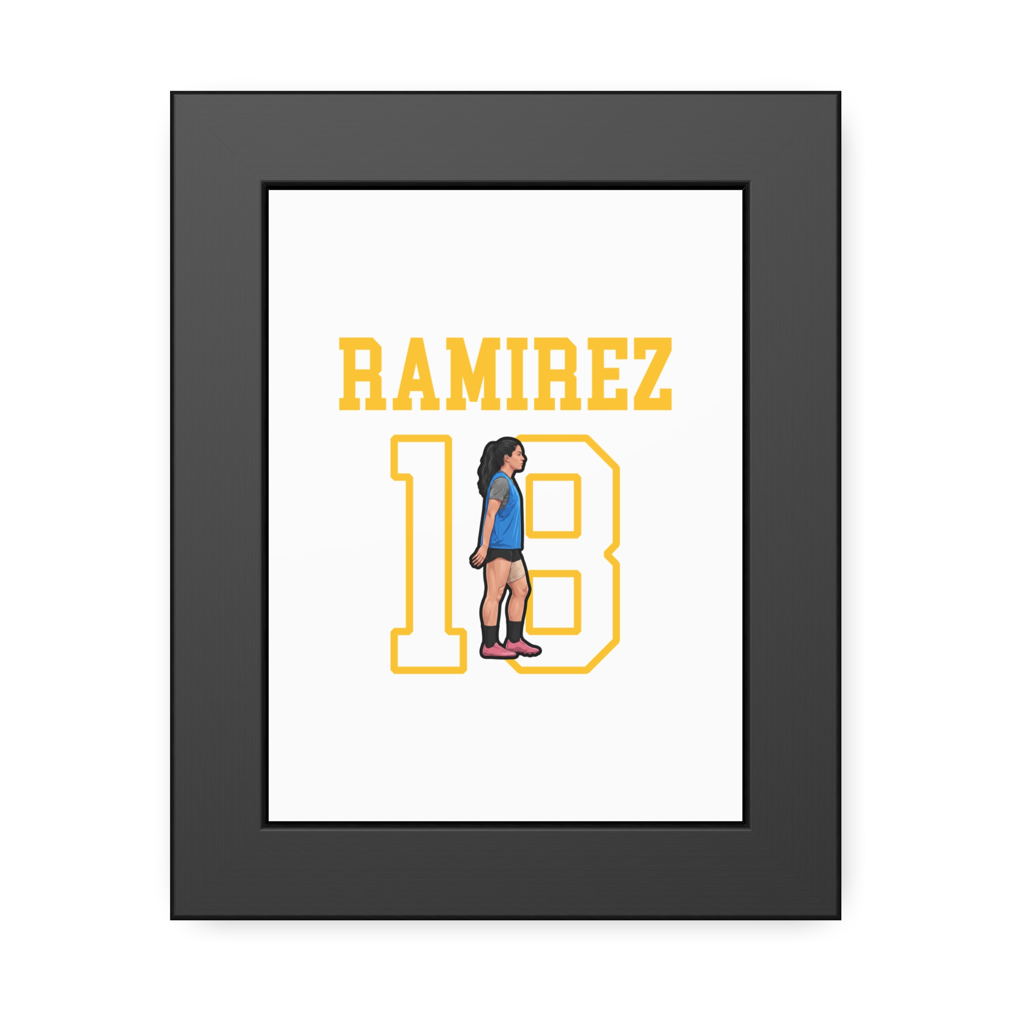Framed Poster — character_shirsey in Black