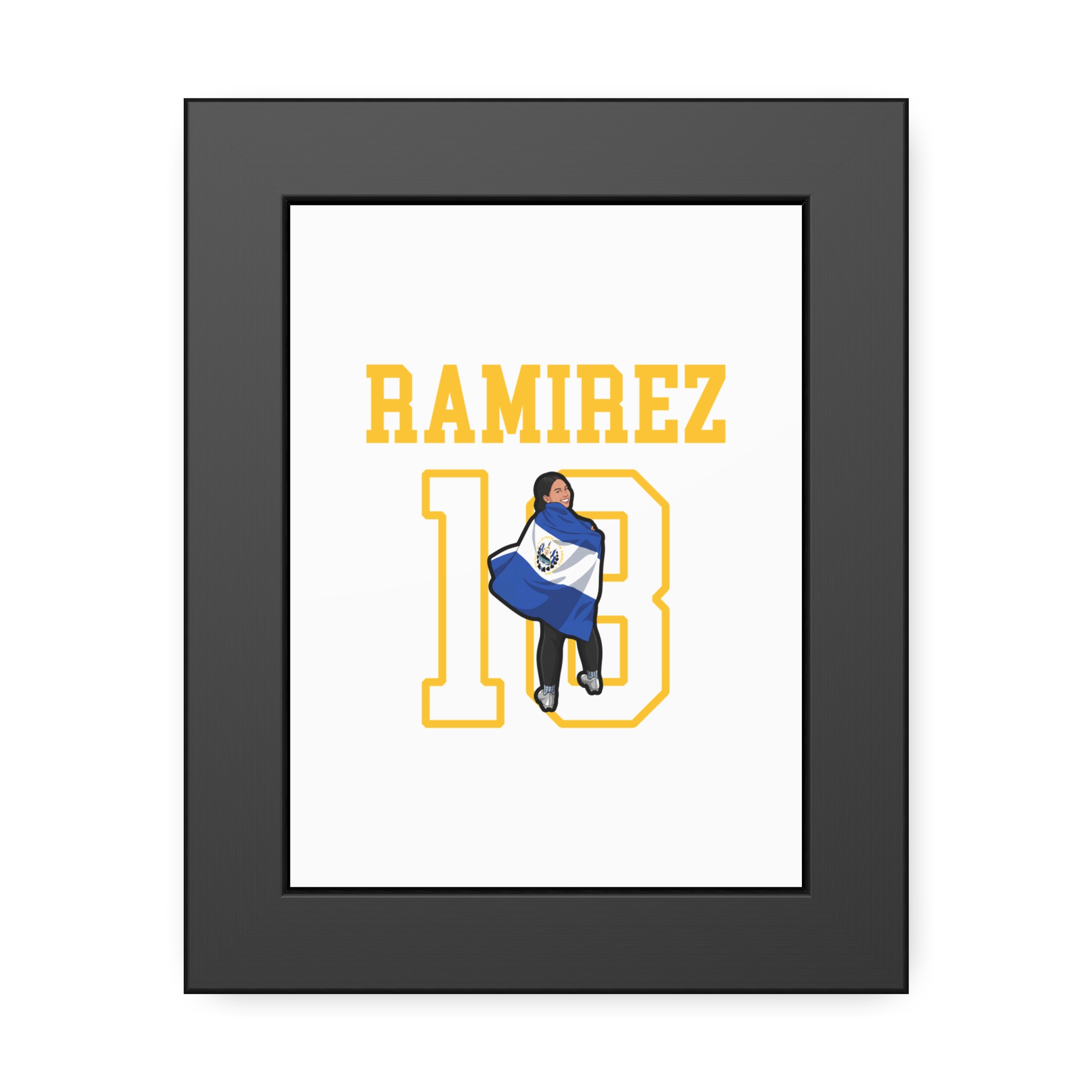 Framed Poster — character_shirsey in Black