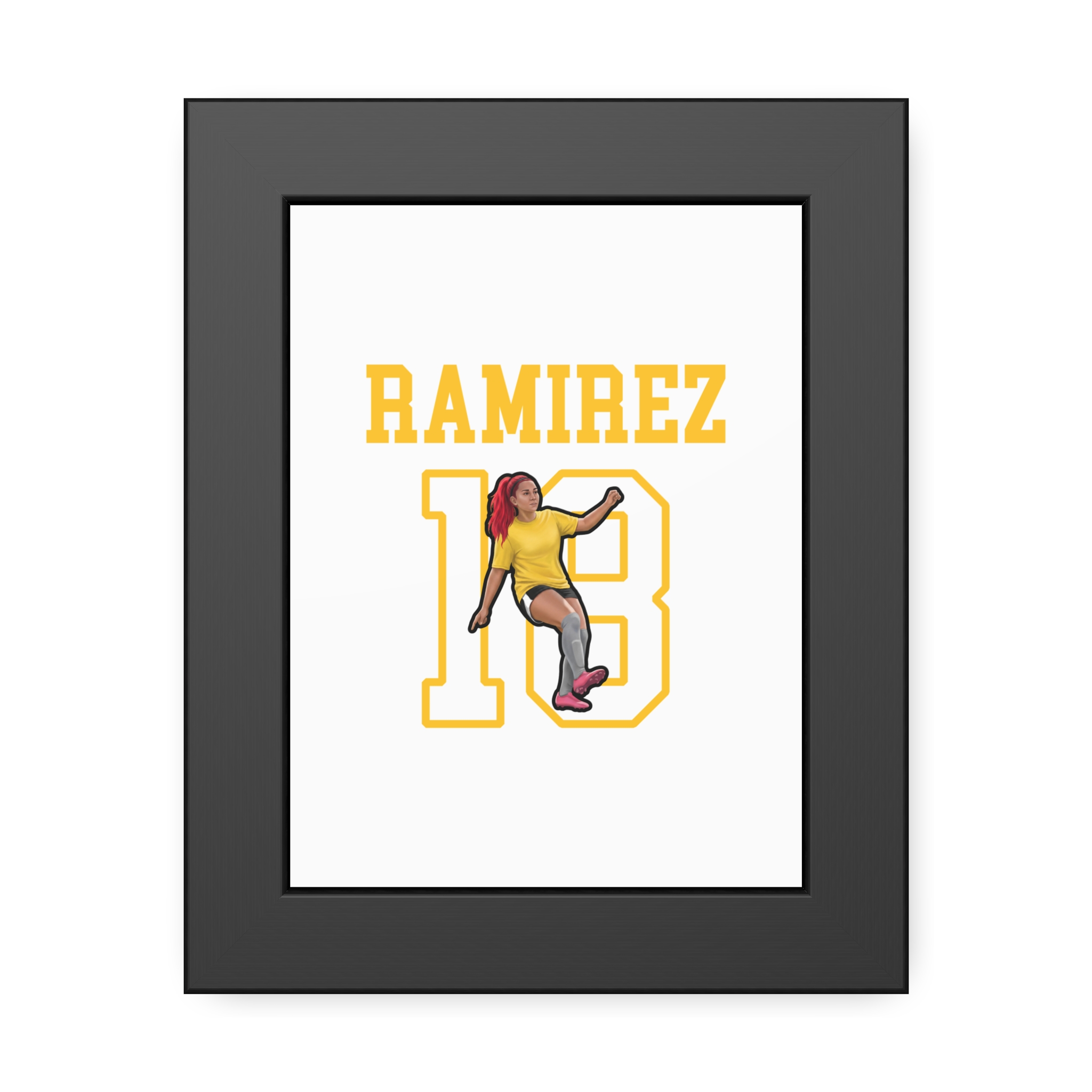 Framed Poster — character_shirsey in Black