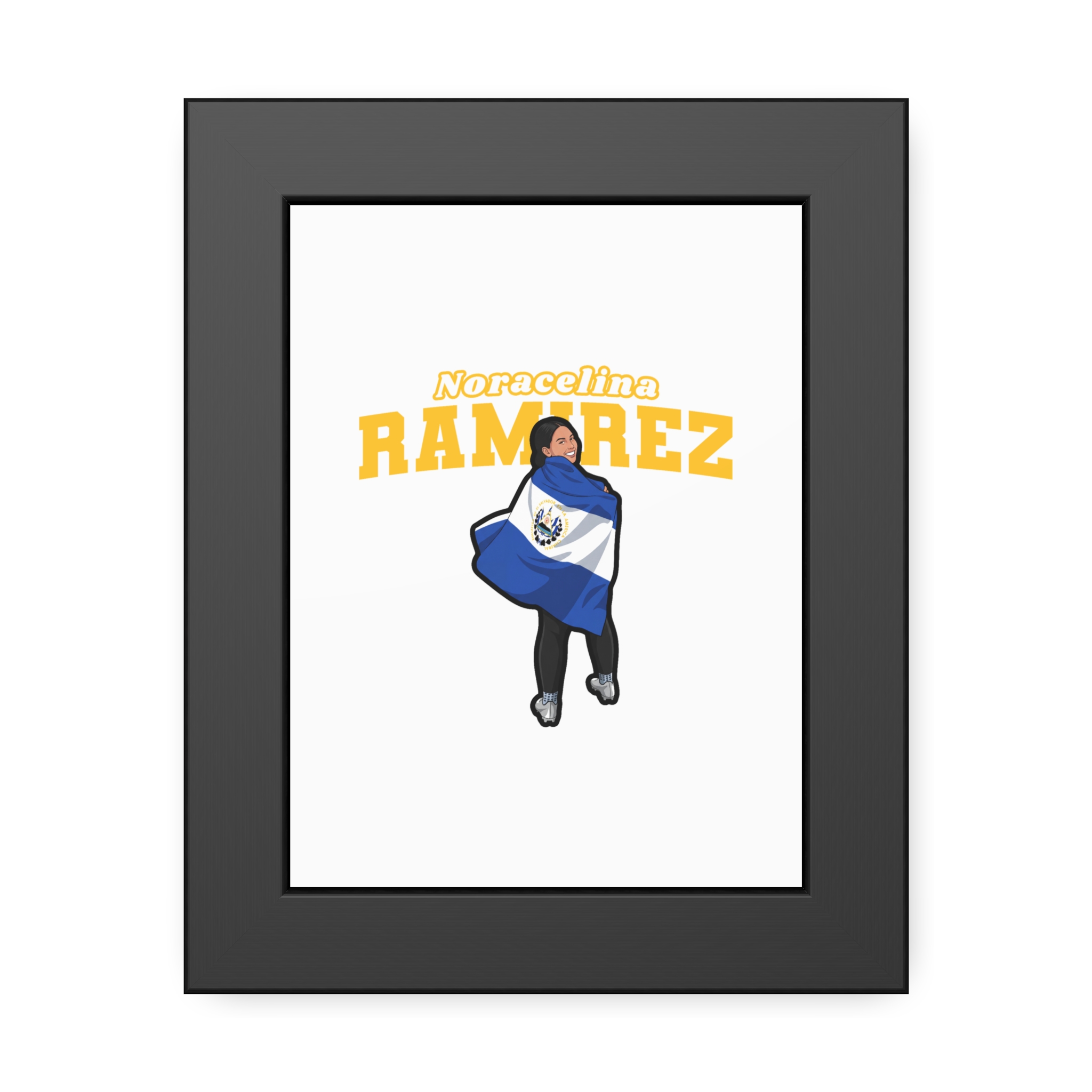 Framed Poster — character_name_arch in Black