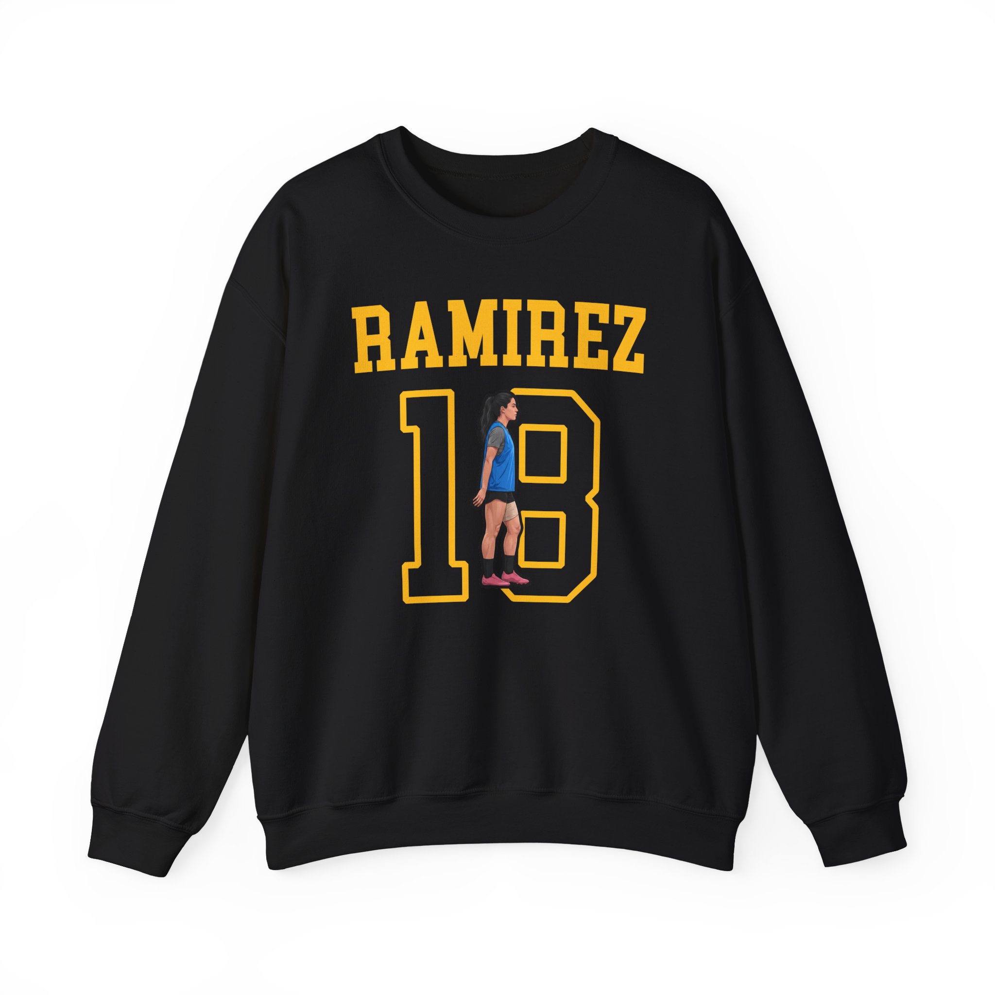 Crewneck Sweatshirt — character_shirsey in Black