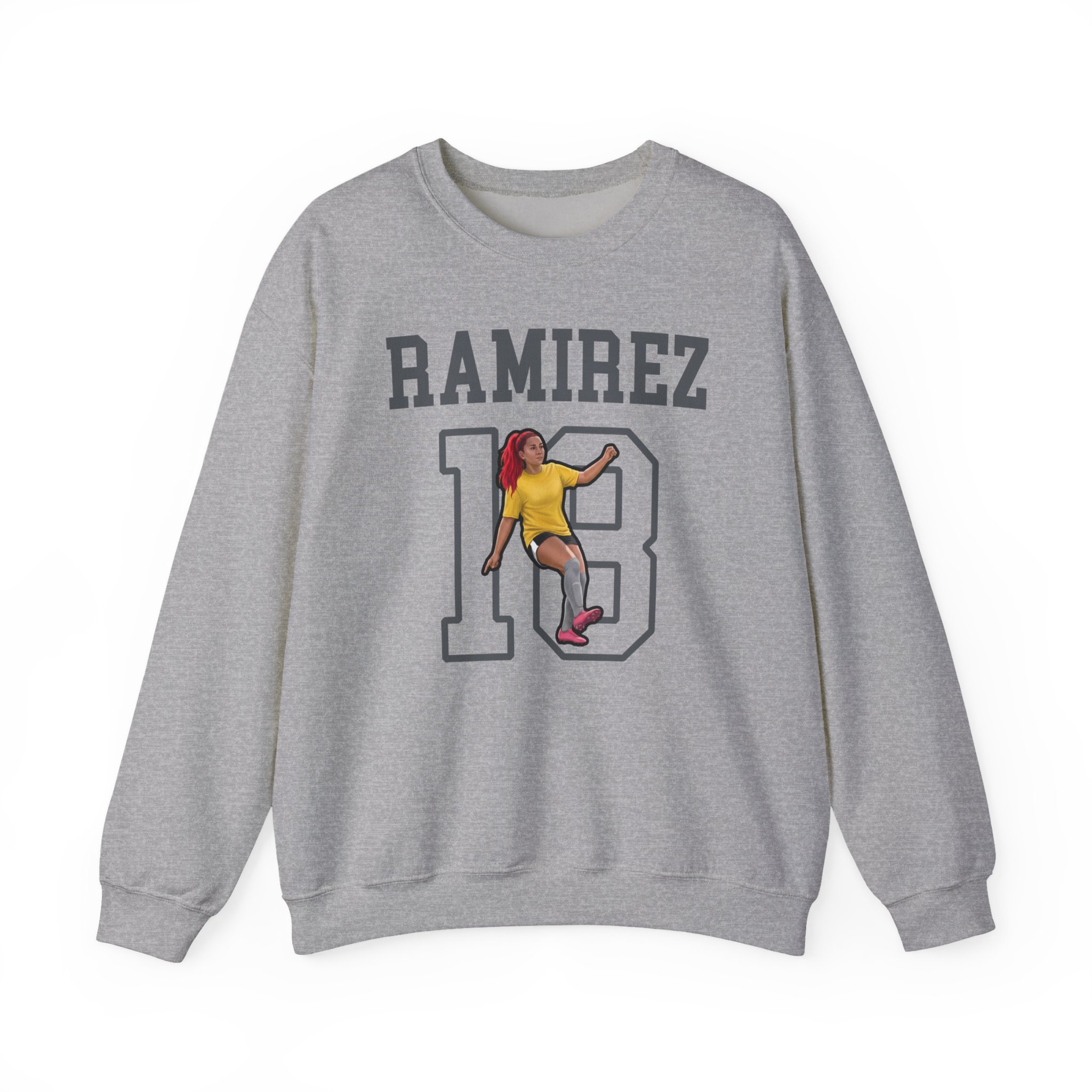 Crewneck Sweatshirt — character_shirsey in Grey
