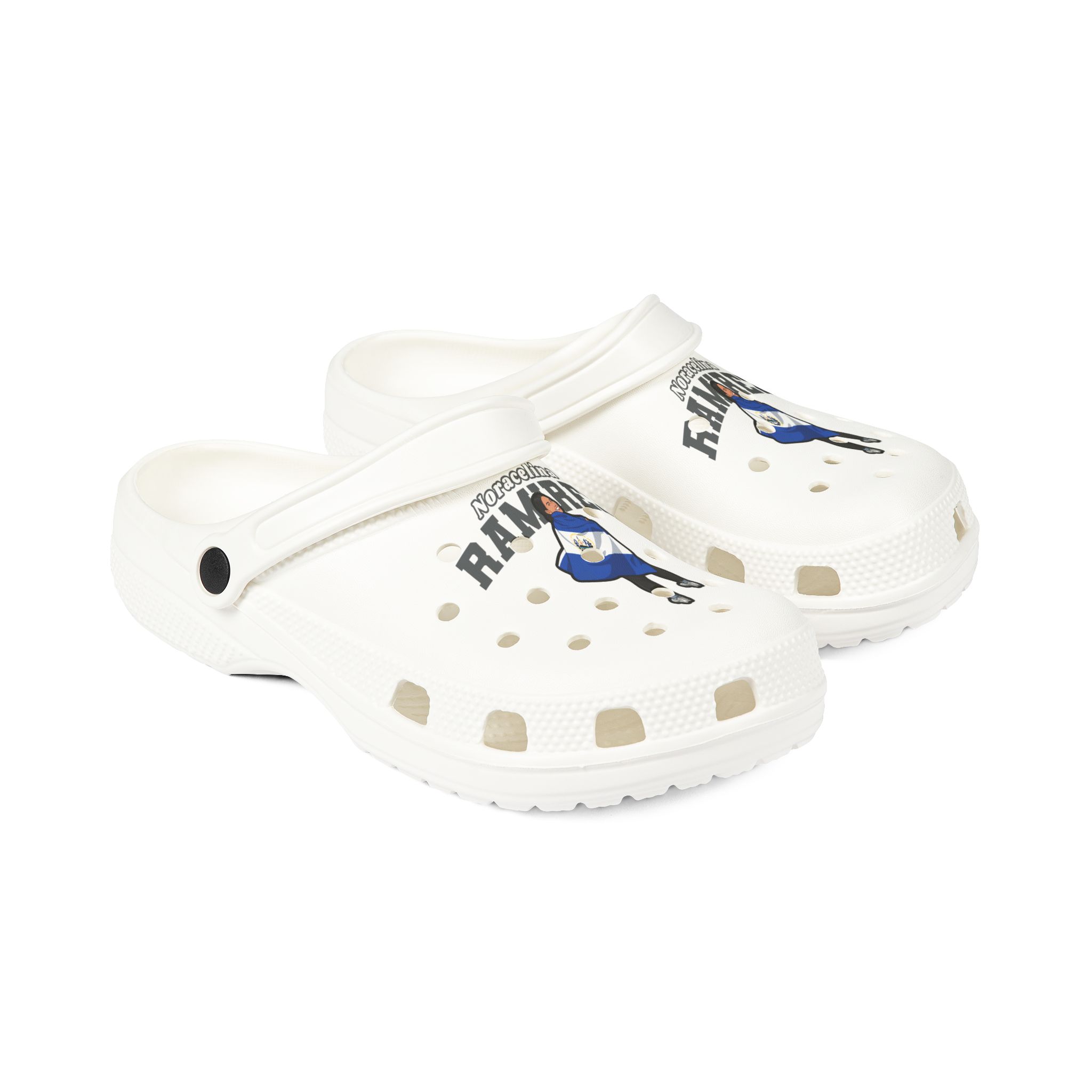 Rubber Clogs — character_name_arch in White