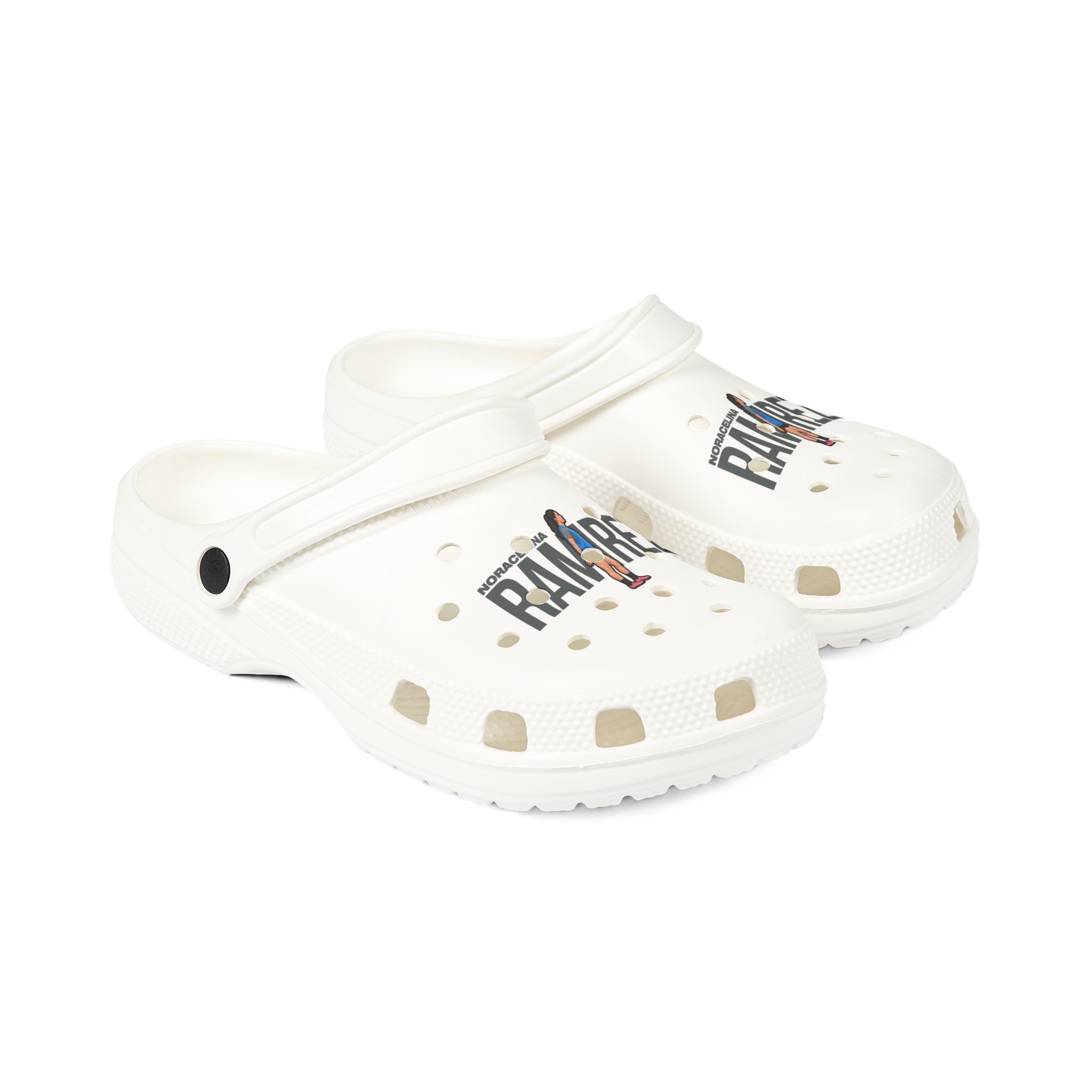 Rubber Clogs — character_player_name in White