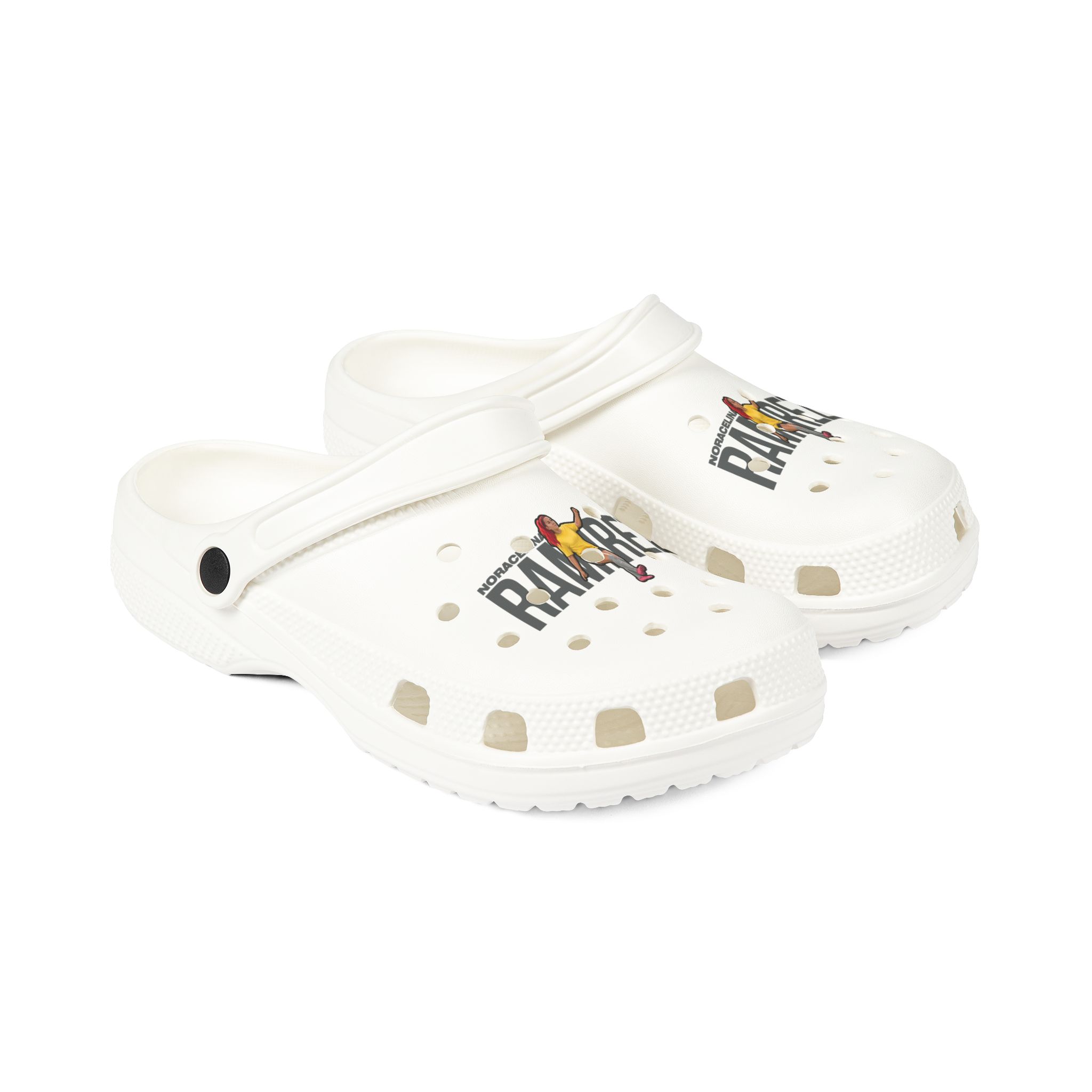 Rubber Clogs — character_player_name in White
