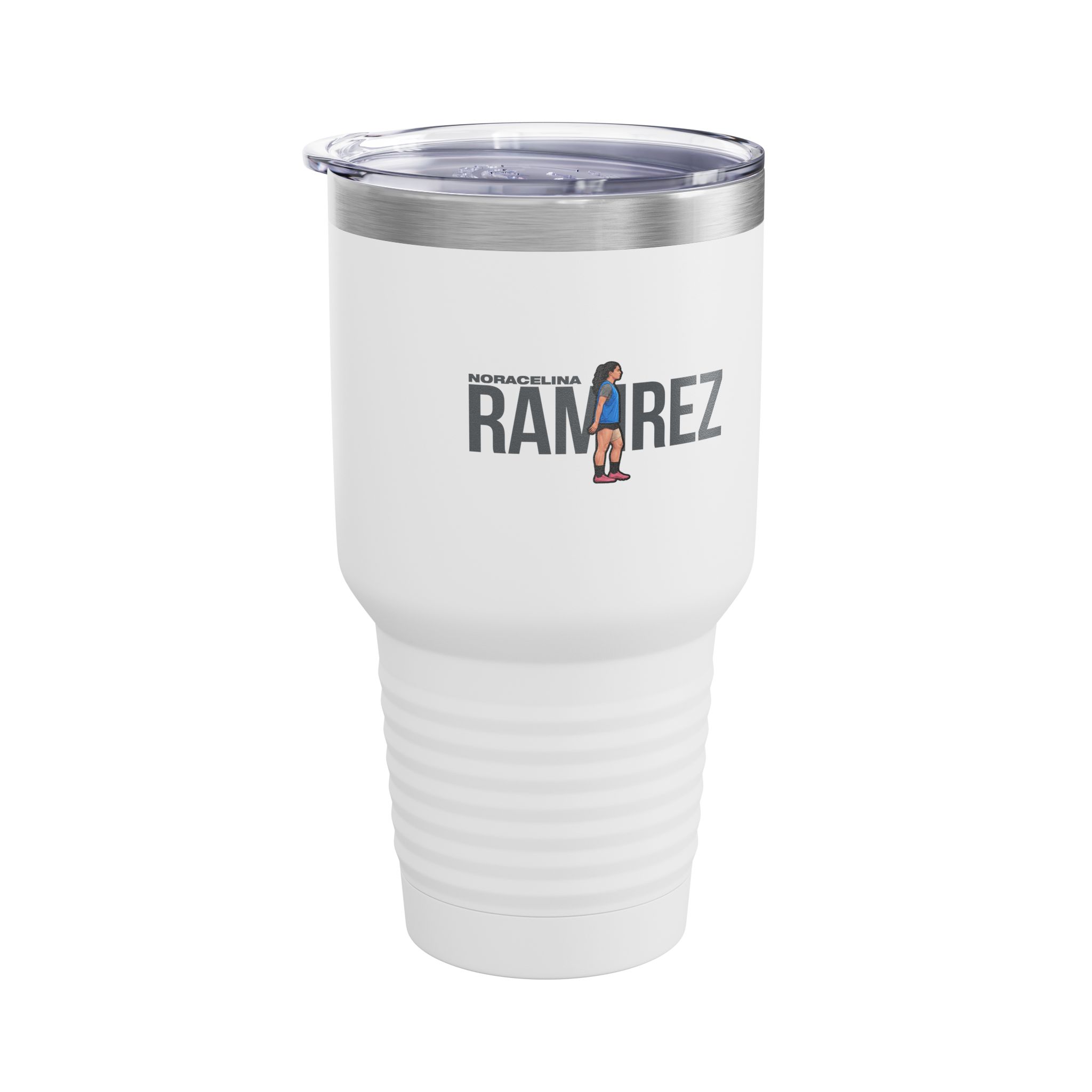 30oz Tumbler — character_player_name in White