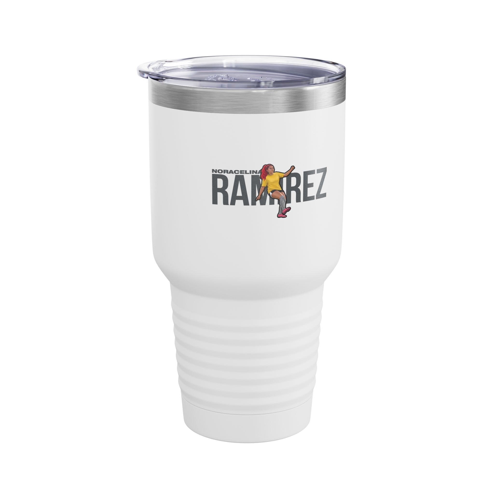 30oz Tumbler — character_player_name in White