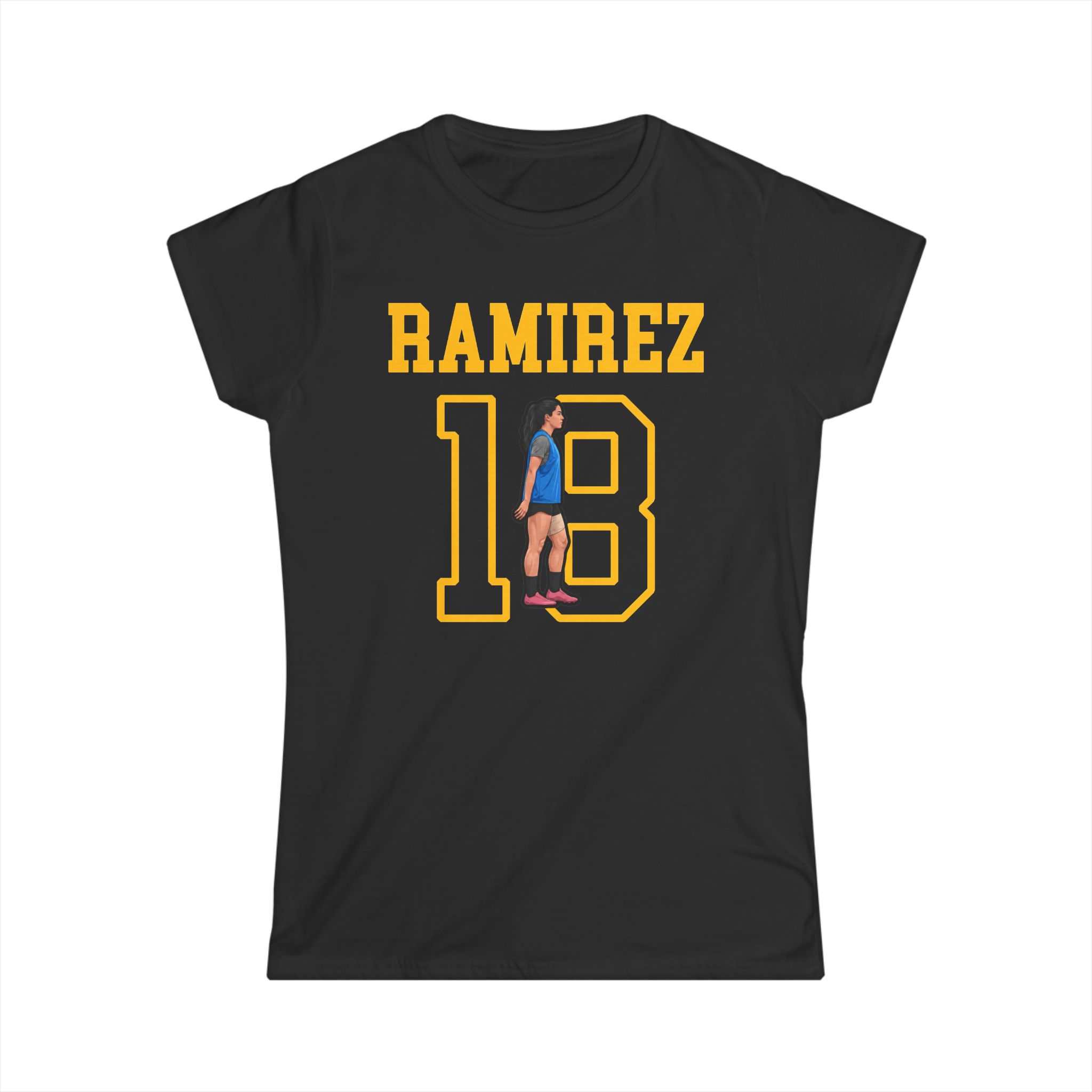 Women's Softstyle Tee — character_shirsey in Black
