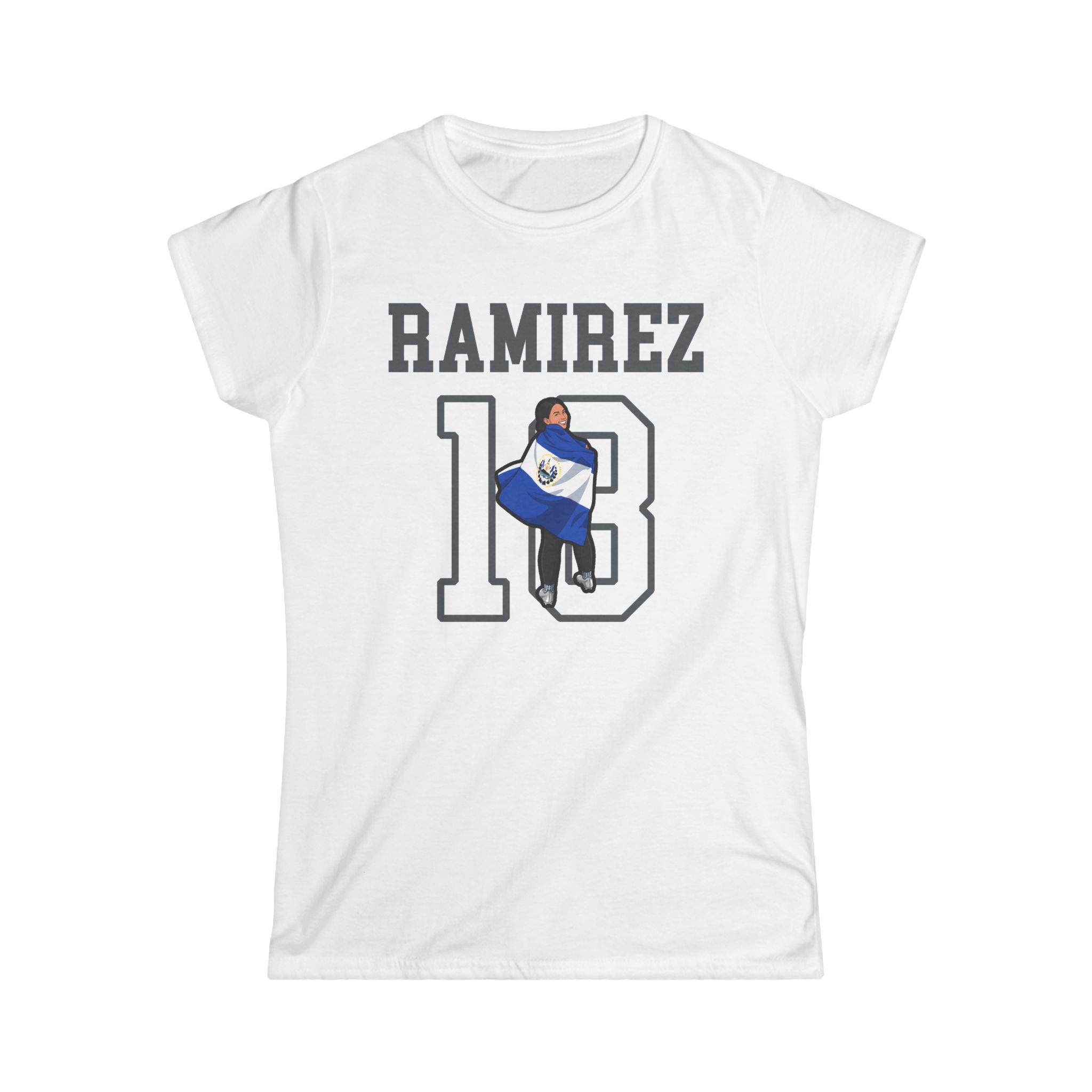 Women's Softstyle Tee — character_shirsey in White