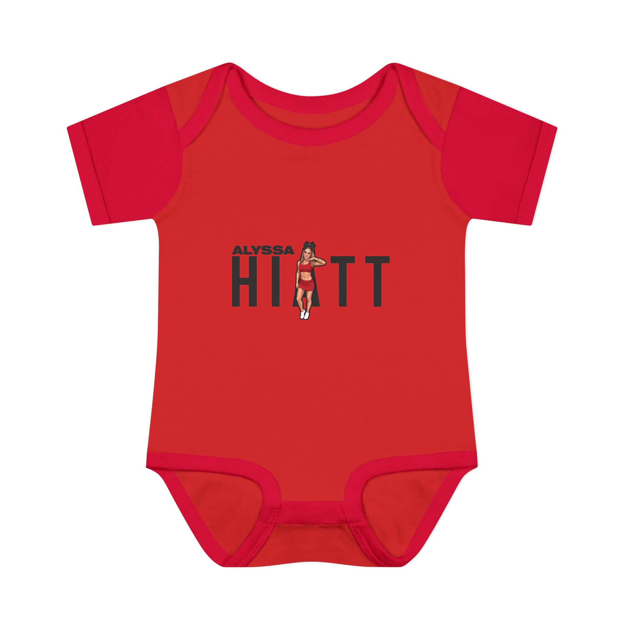 Baby Onesie — character_player_name in Red