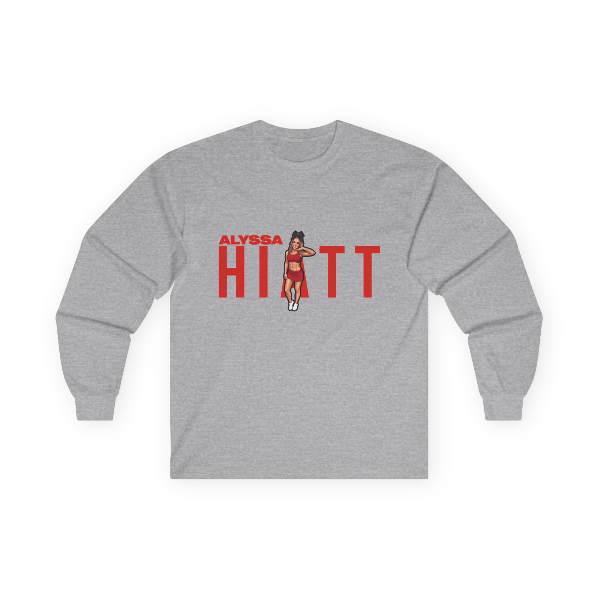 Long Sleeve Tee — character_player_name in Grey