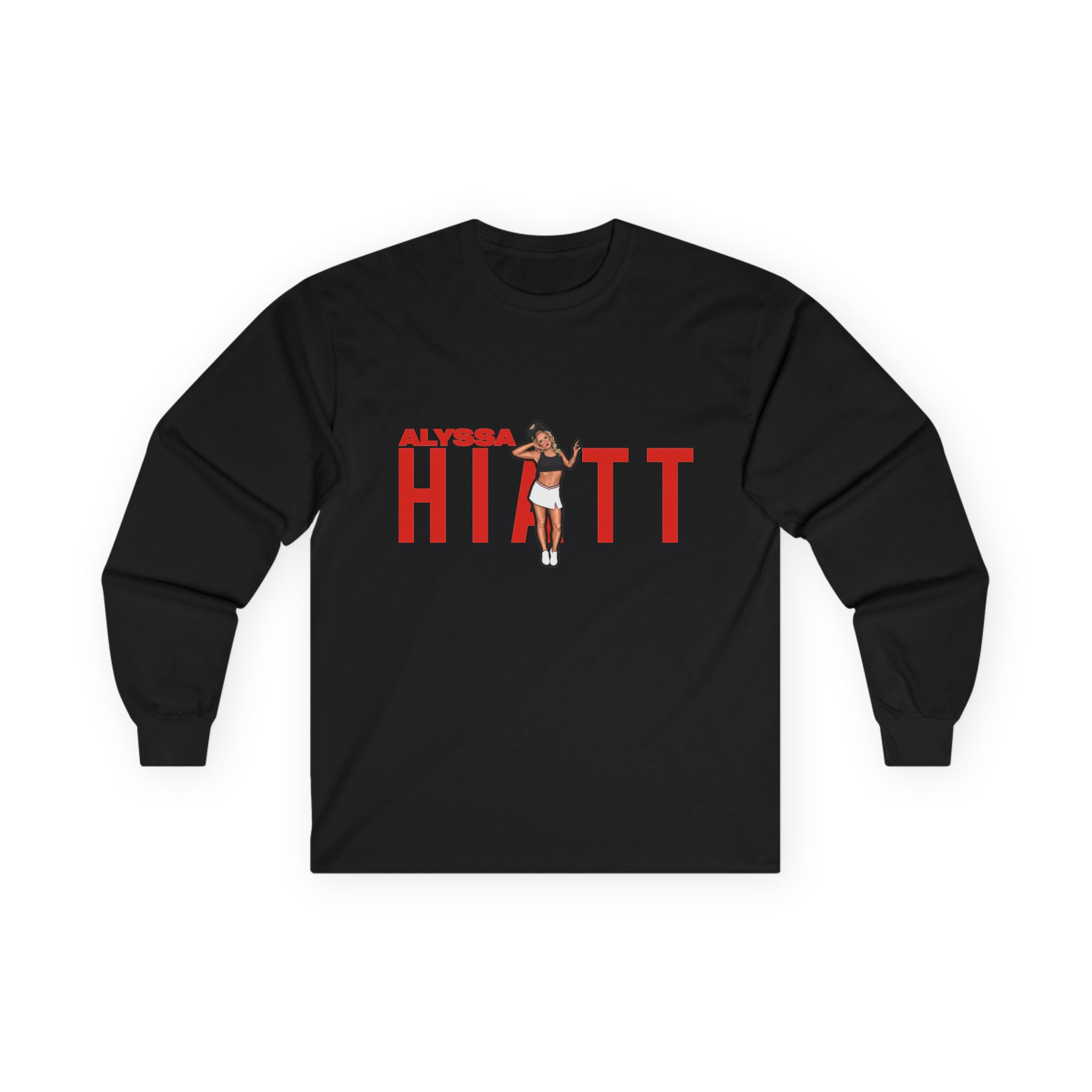 Long Sleeve Tee — character_player_name in Black
