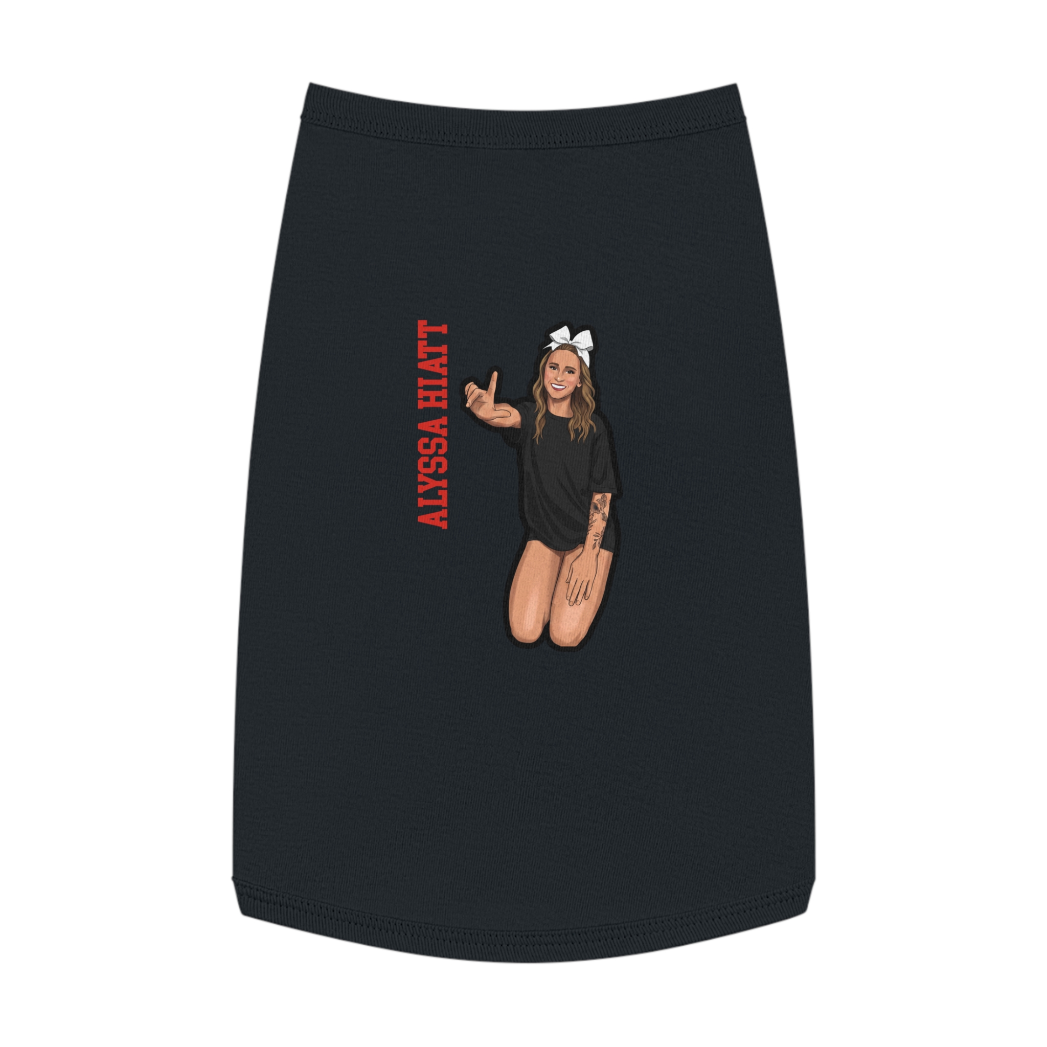 Pet Tank Top — character_name_vertical in White