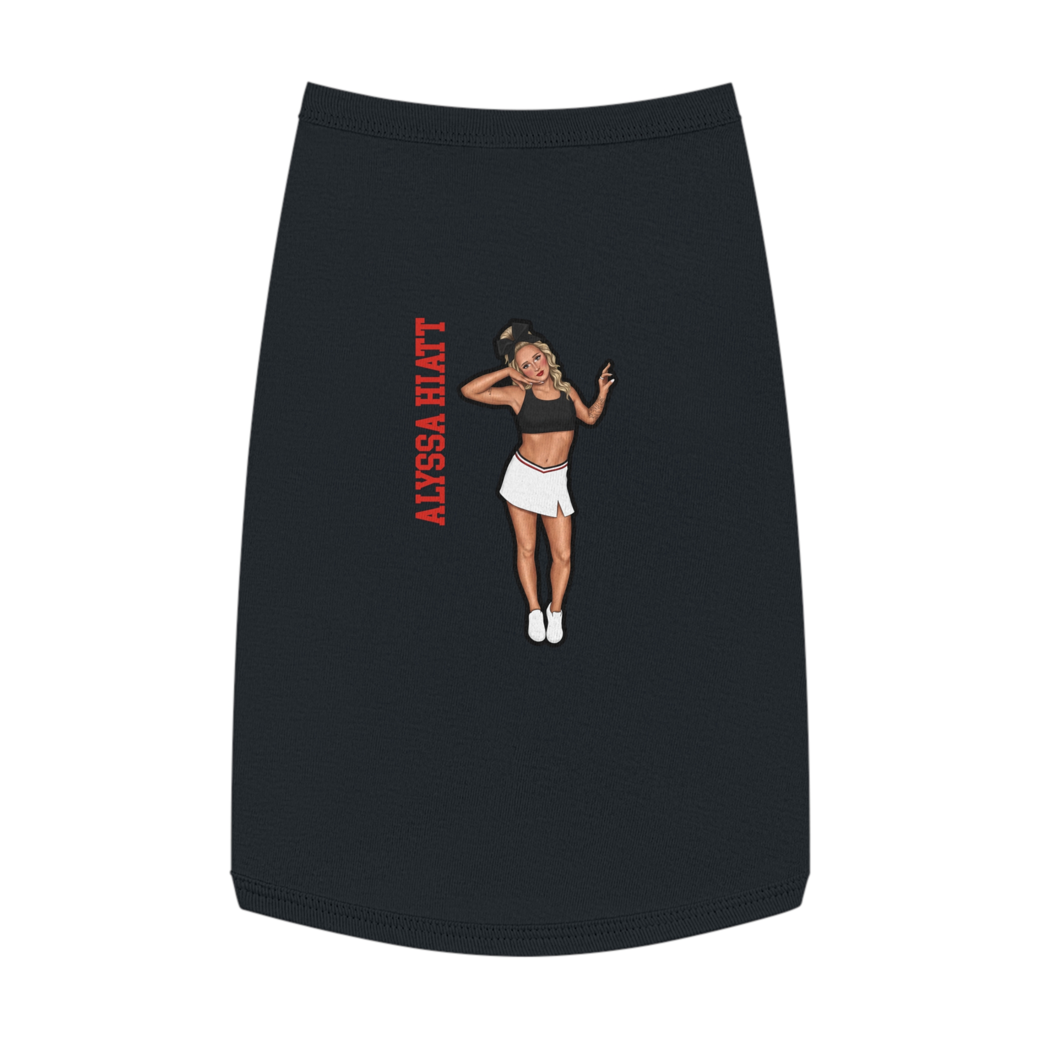 Pet Tank Top — character_name_vertical in White