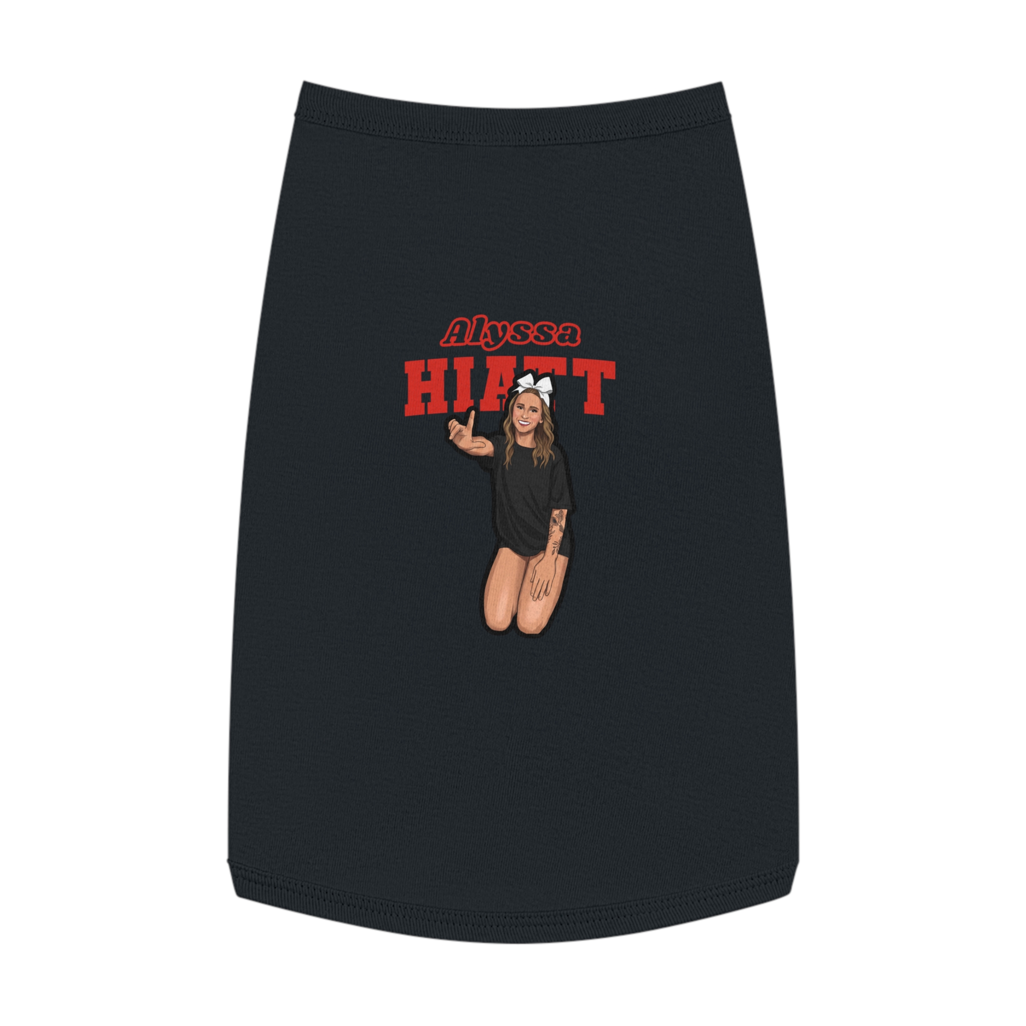 Pet Tank Top — character_name_arch in Black