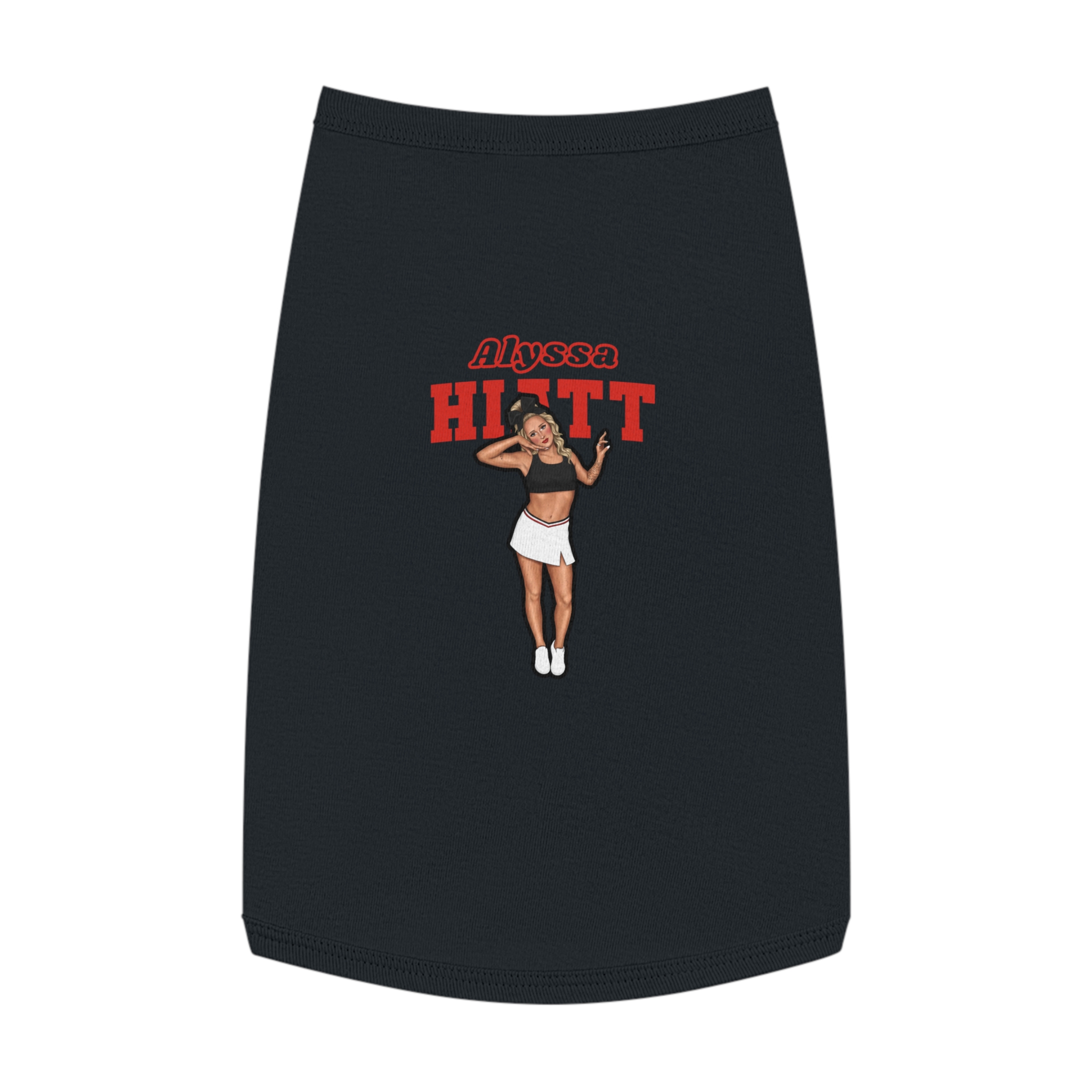 Pet Tank Top — character_name_arch in Black