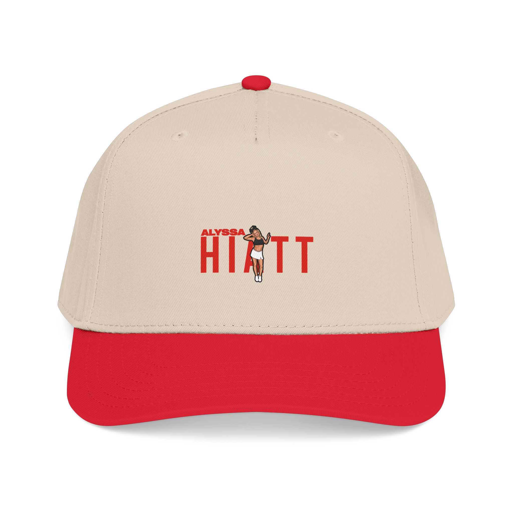 Baseball Cap — character_player_name in Red / Natural