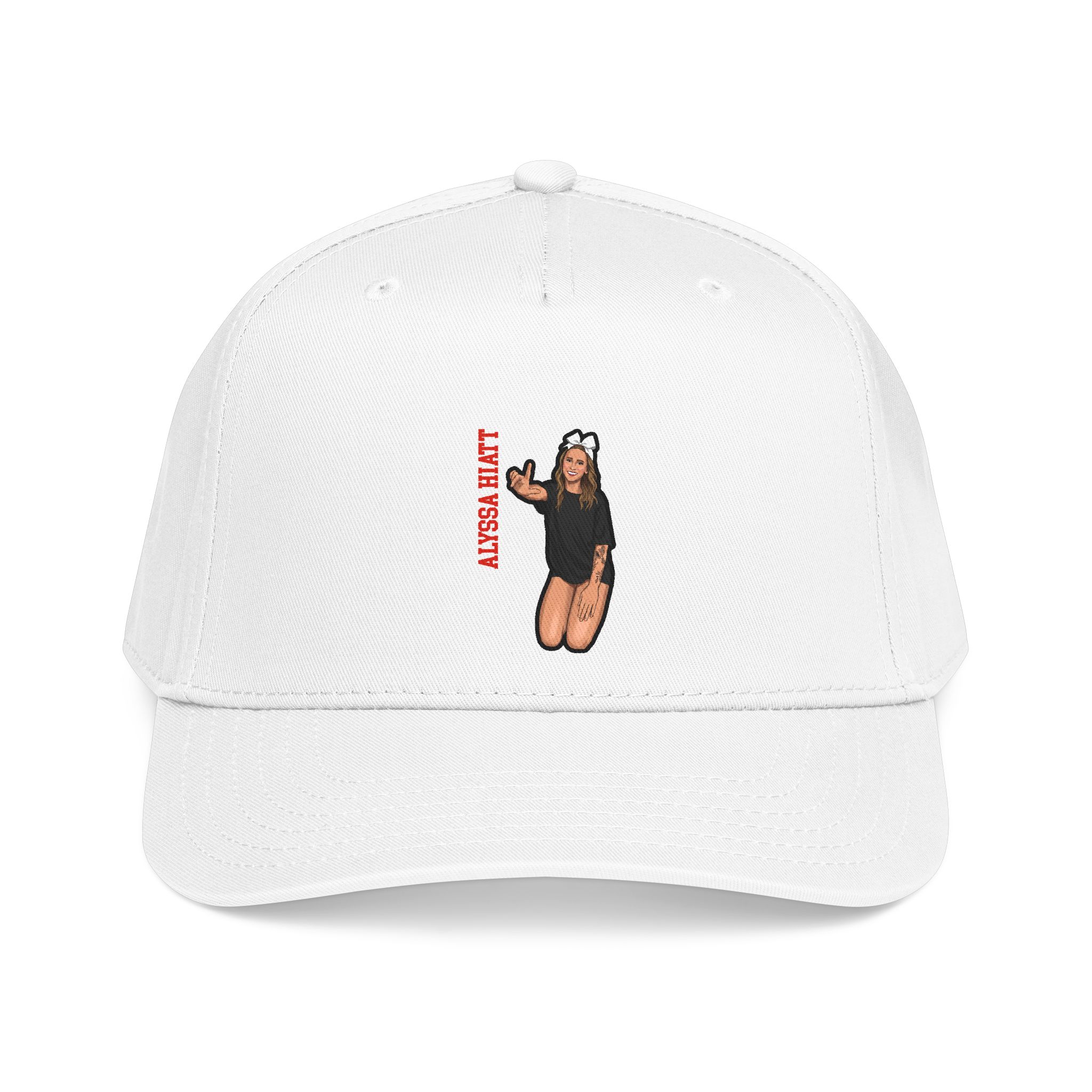 Baseball Cap — character_name_vertical in White