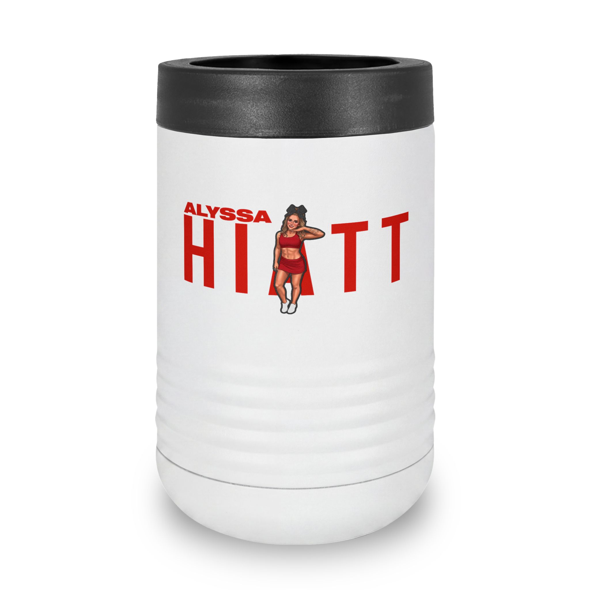 Stainless Can Cooler — character_player_name in White