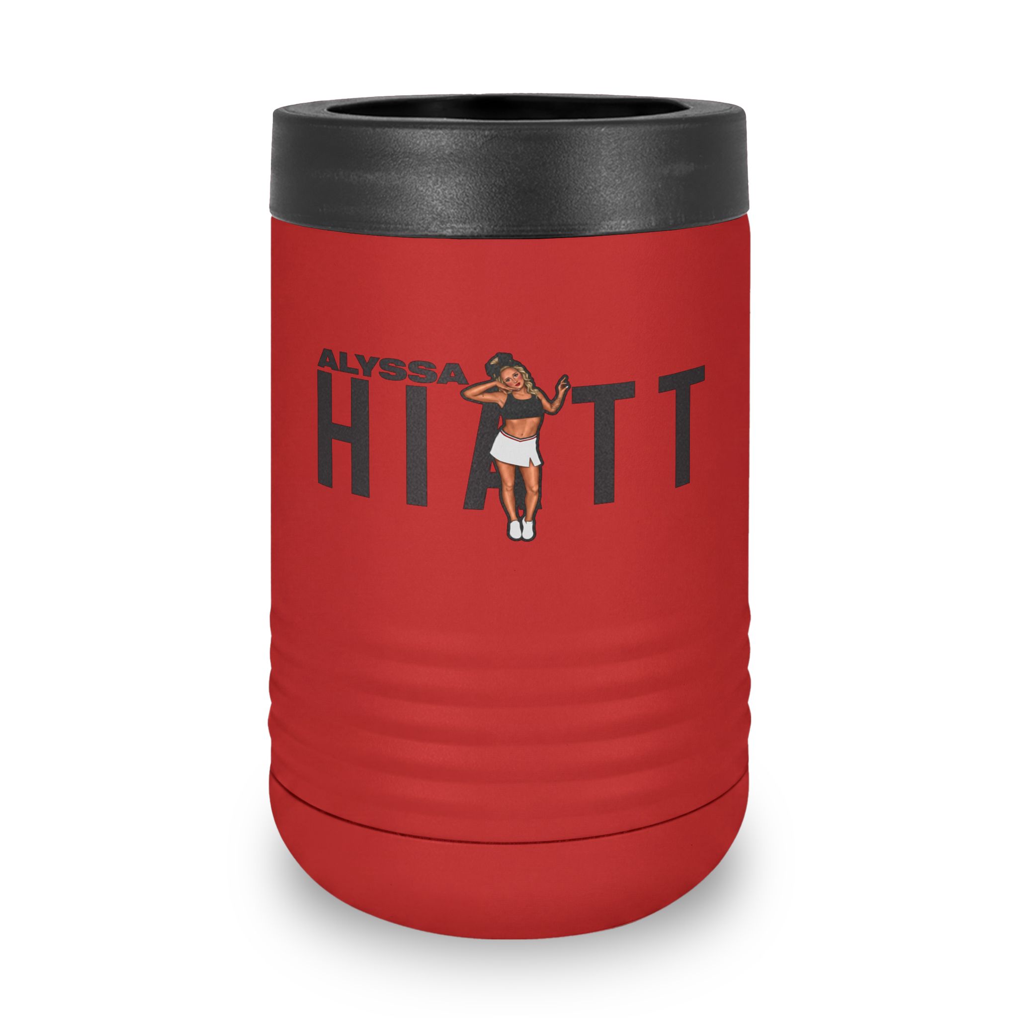 Stainless Can Cooler — character_player_name in Red