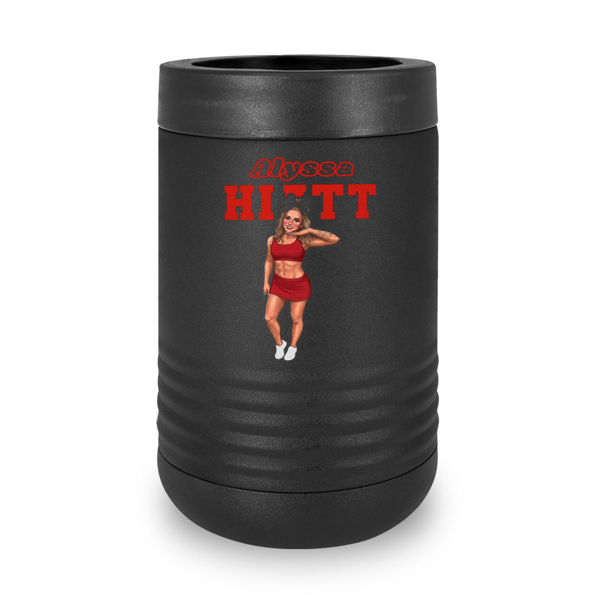 Stainless Can Cooler — character_name_arch in Black
