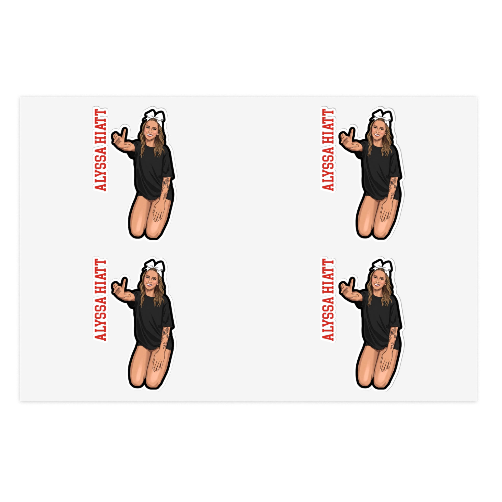 Sticker Sheet — character_name_vertical in Classic