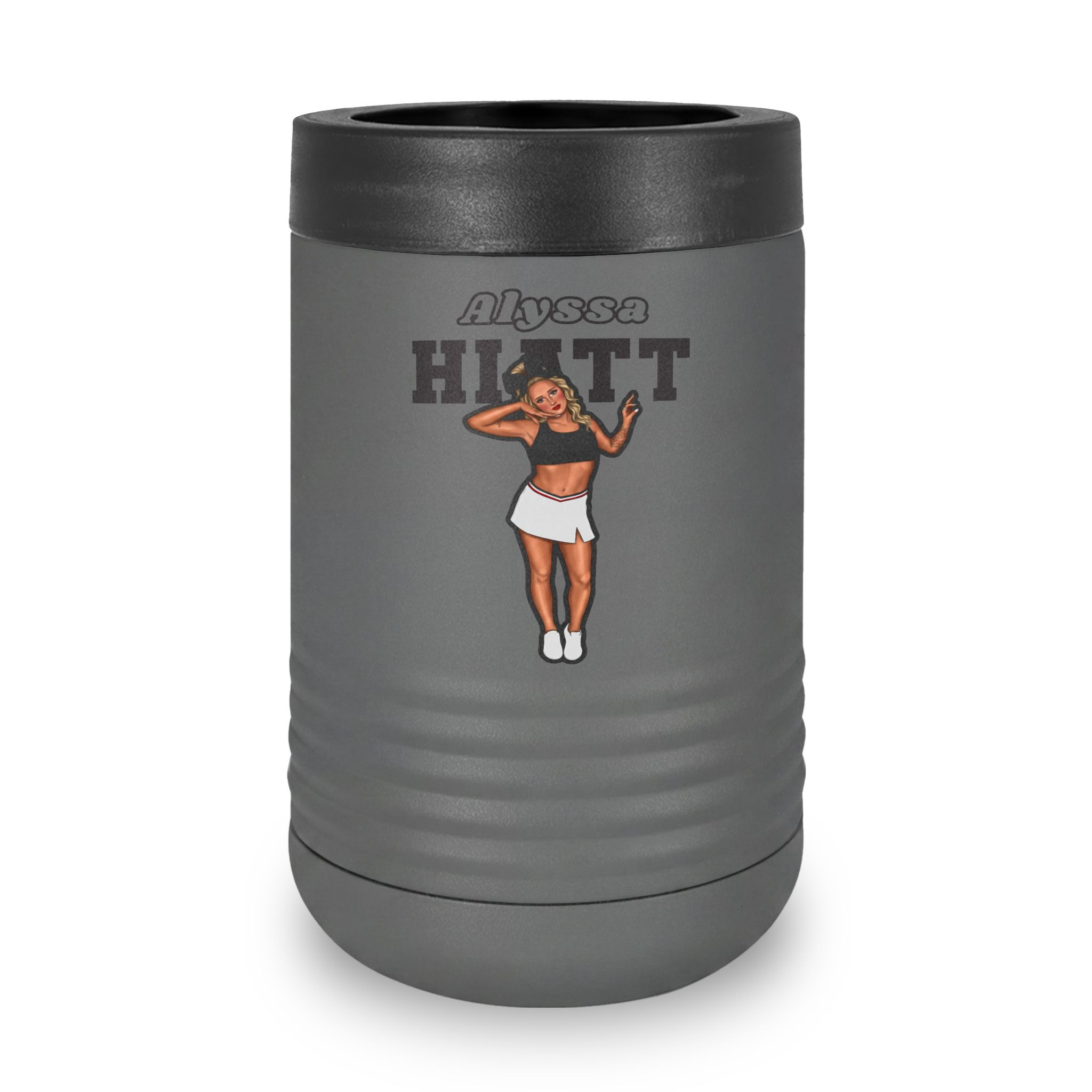 Stainless Can Cooler — character_name_arch in Grey