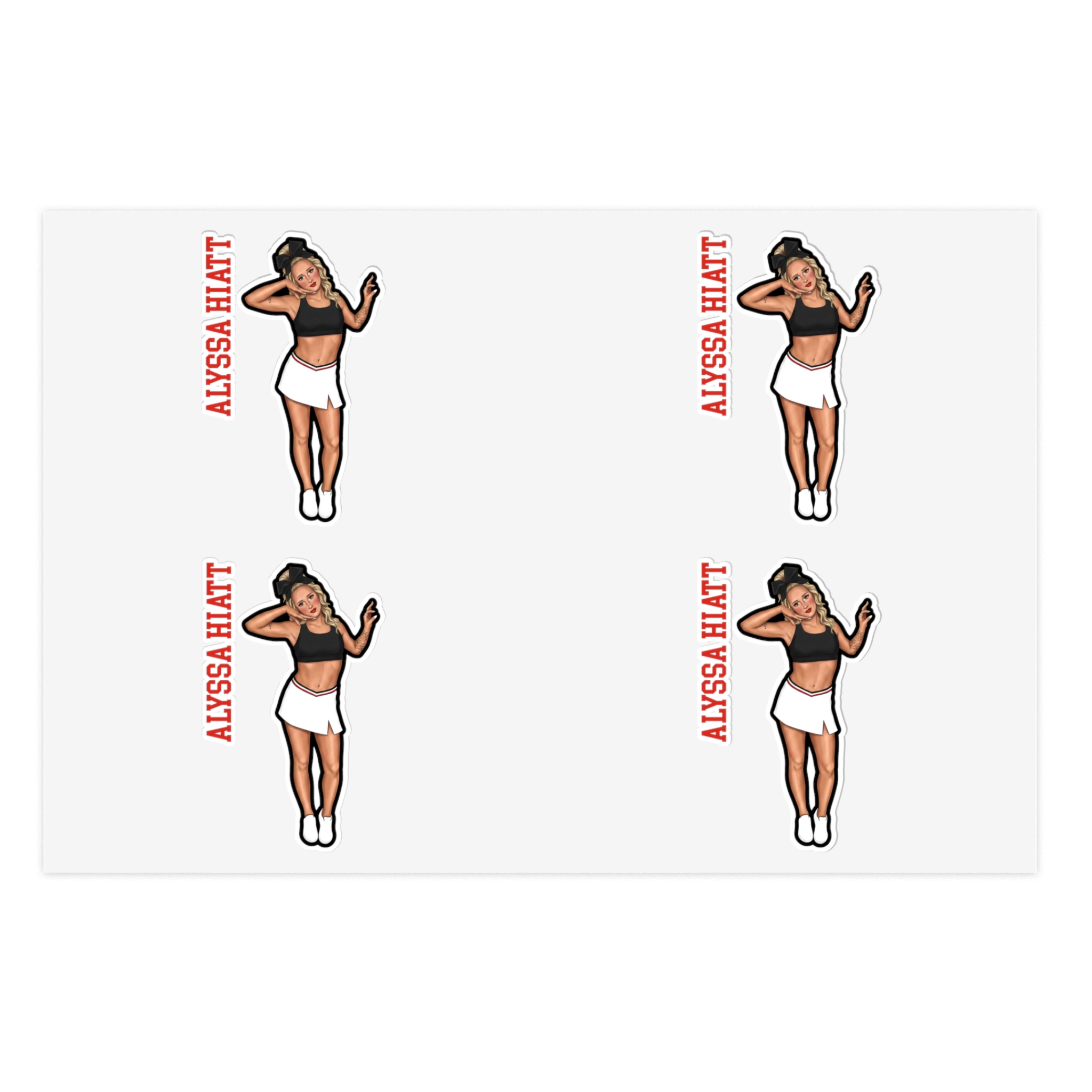 Sticker Sheet — character_name_vertical in Classic