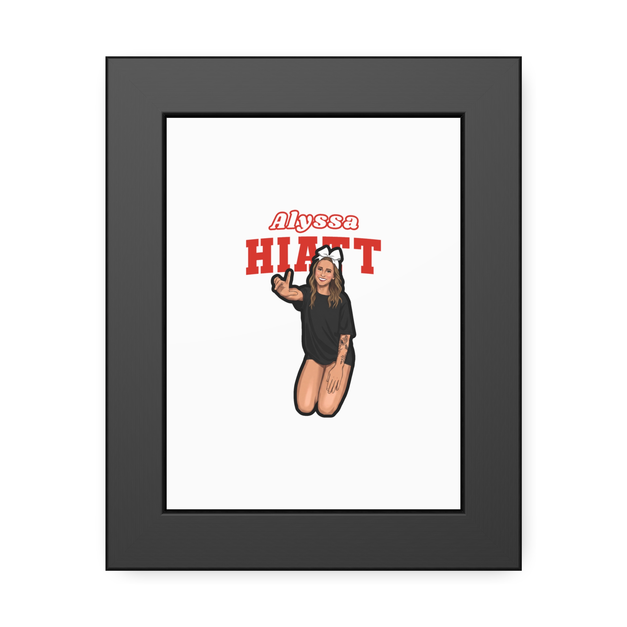 Framed Poster — character_name_arch in Black